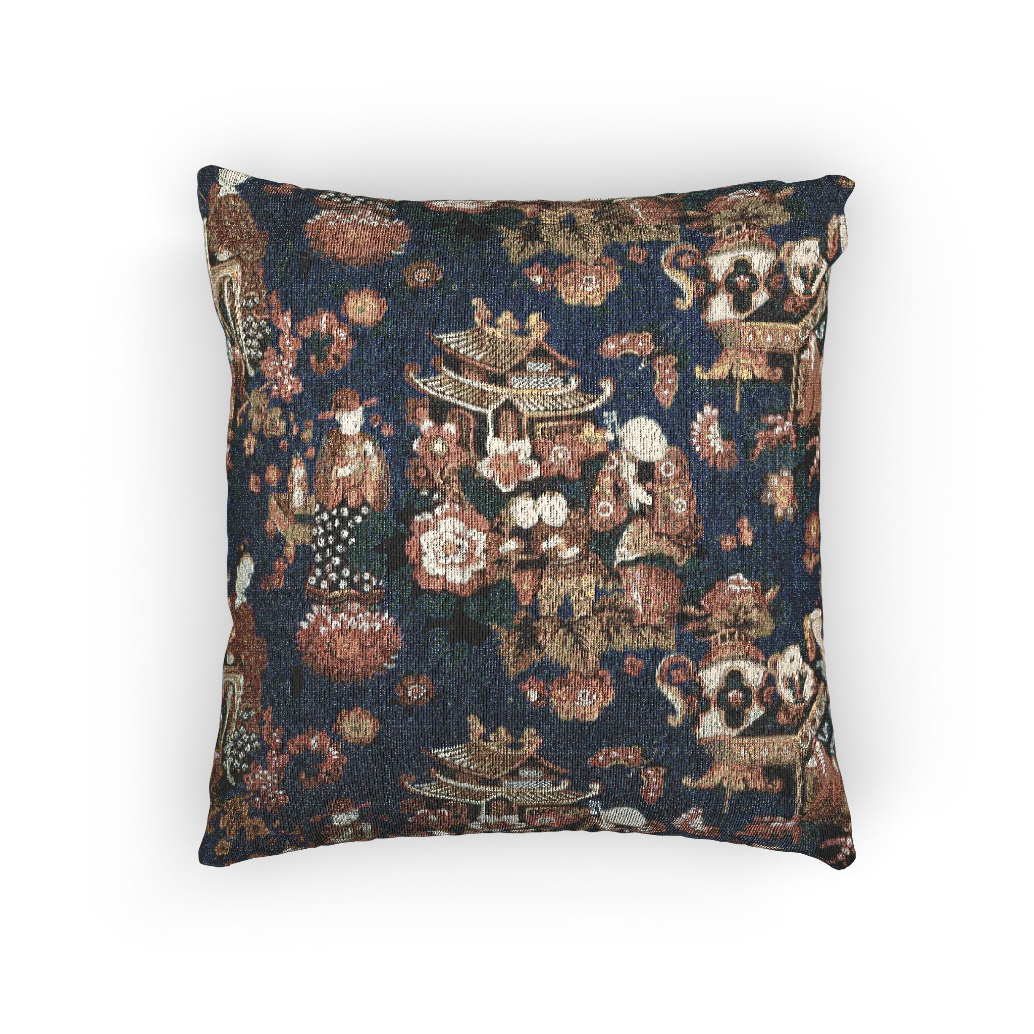 002_a-chinese-tea-party-furnishing-fabric | Woven Pillow - Image 3