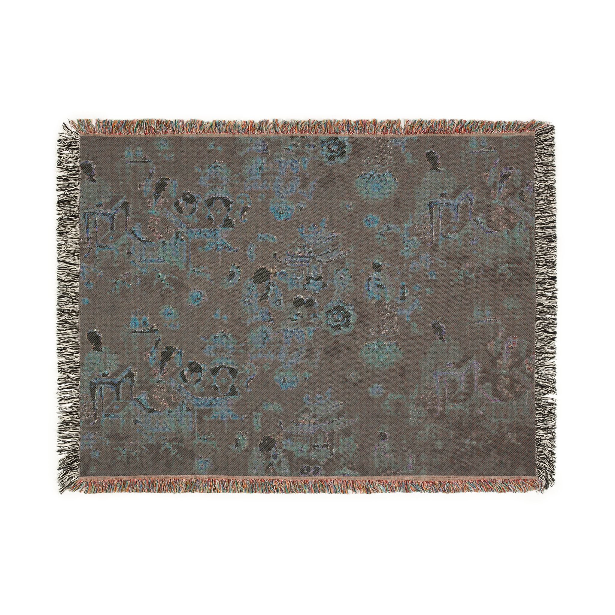 002_a-chinese-tea-party-furnishing-fabric | Woven Tapestry Blanket - Image 12