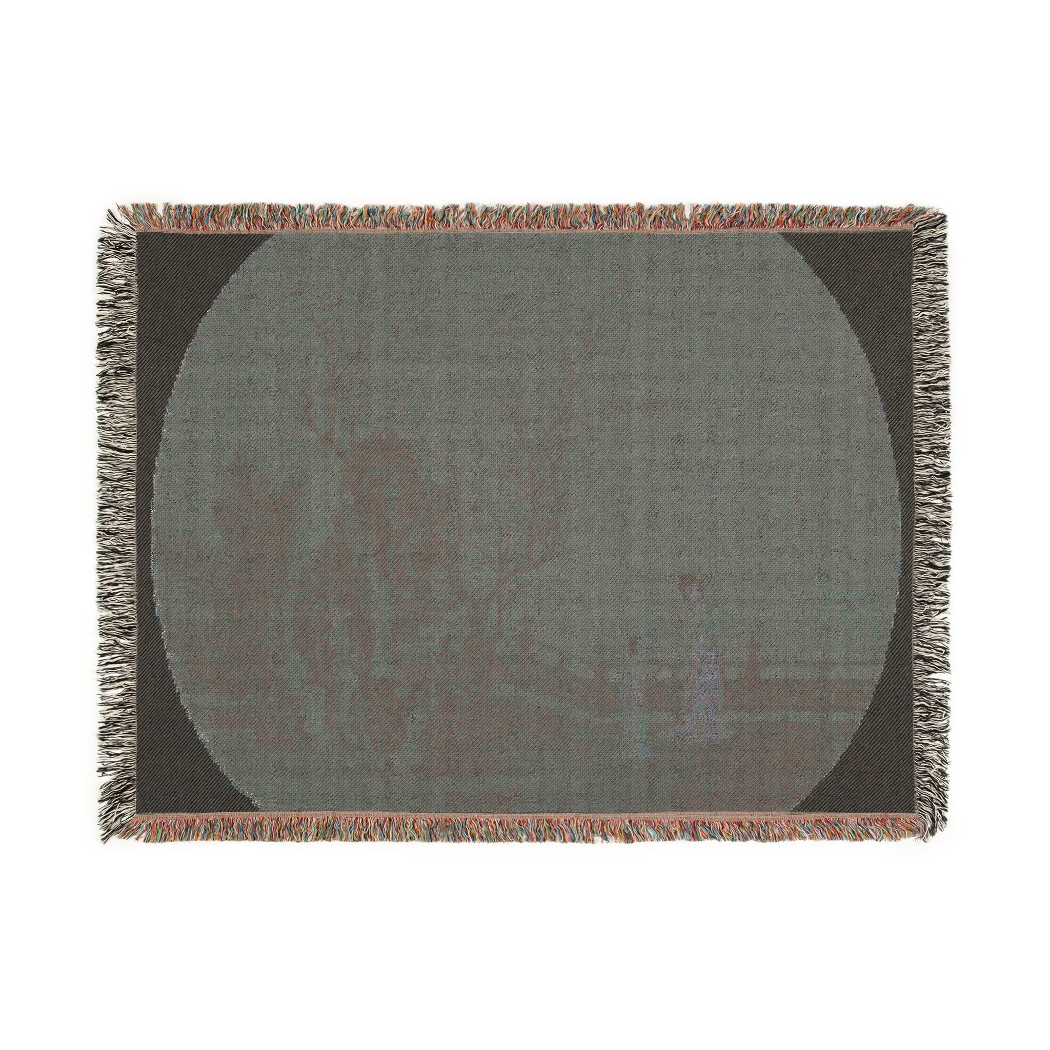 031_woman-with-female-servant-in-a-palace-garden | Woven Tapestry Blanket - Image 12