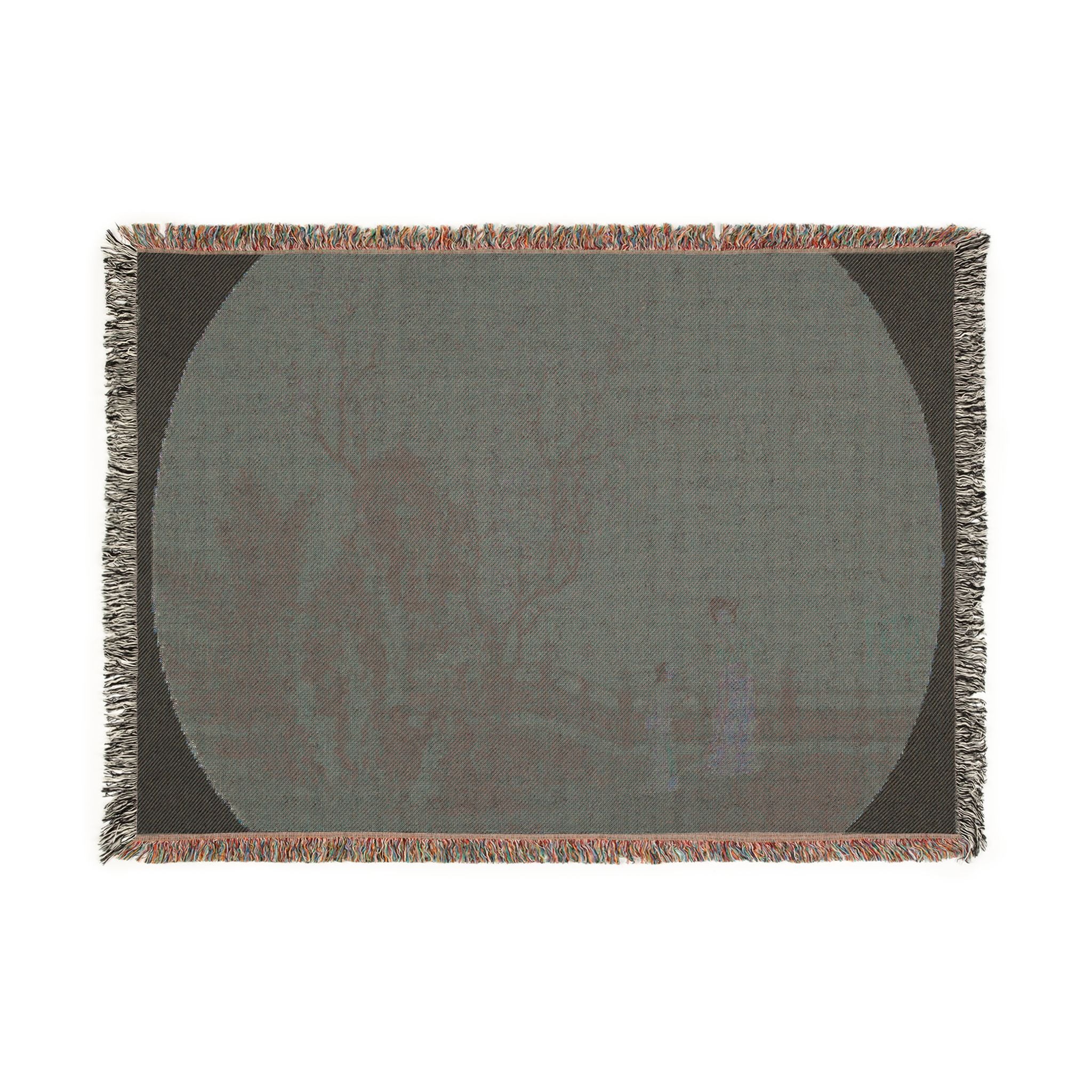 031_woman-with-female-servant-in-a-palace-garden | Woven Tapestry Blanket - Image 4