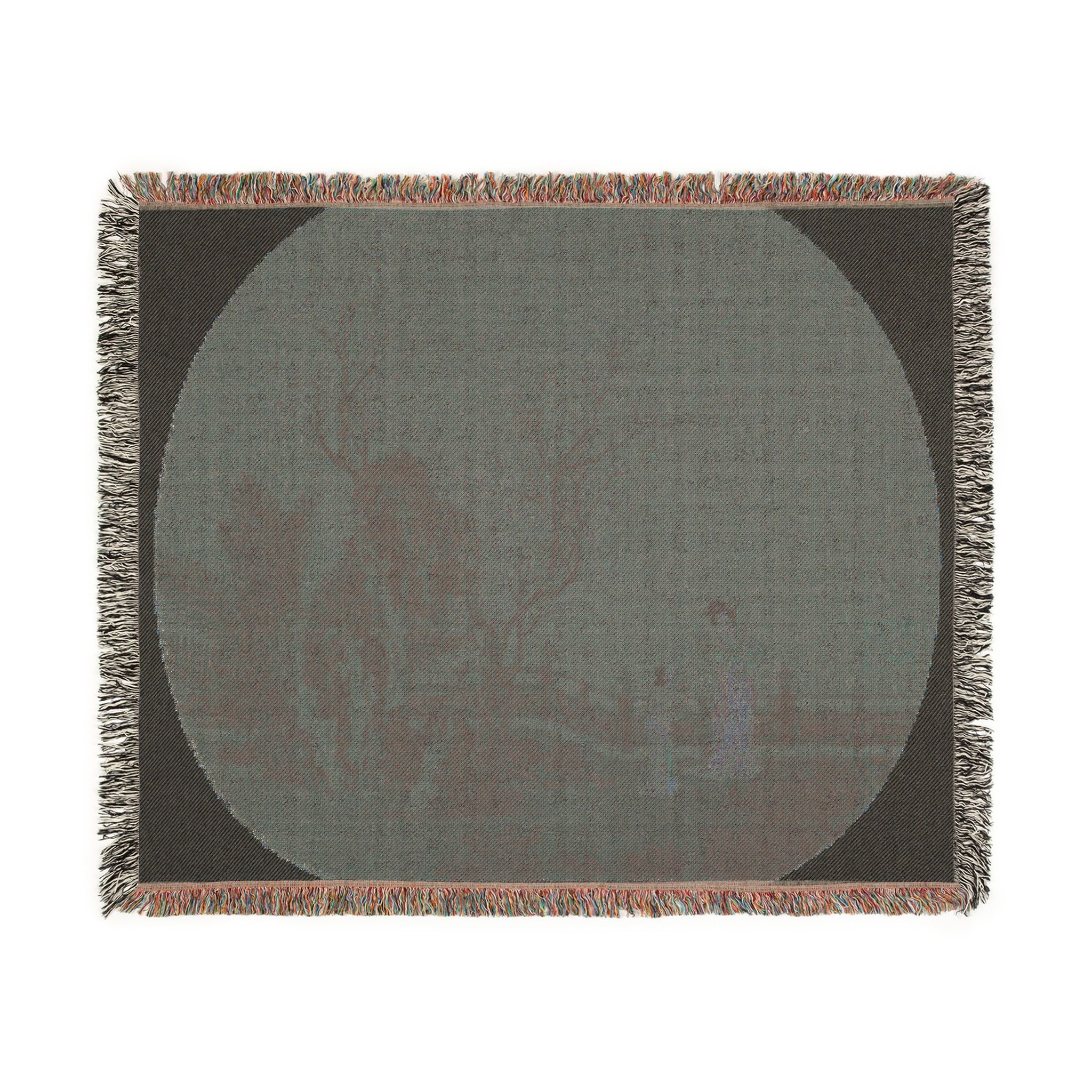 031_woman-with-female-servant-in-a-palace-garden | Woven Tapestry Blanket - Image 8