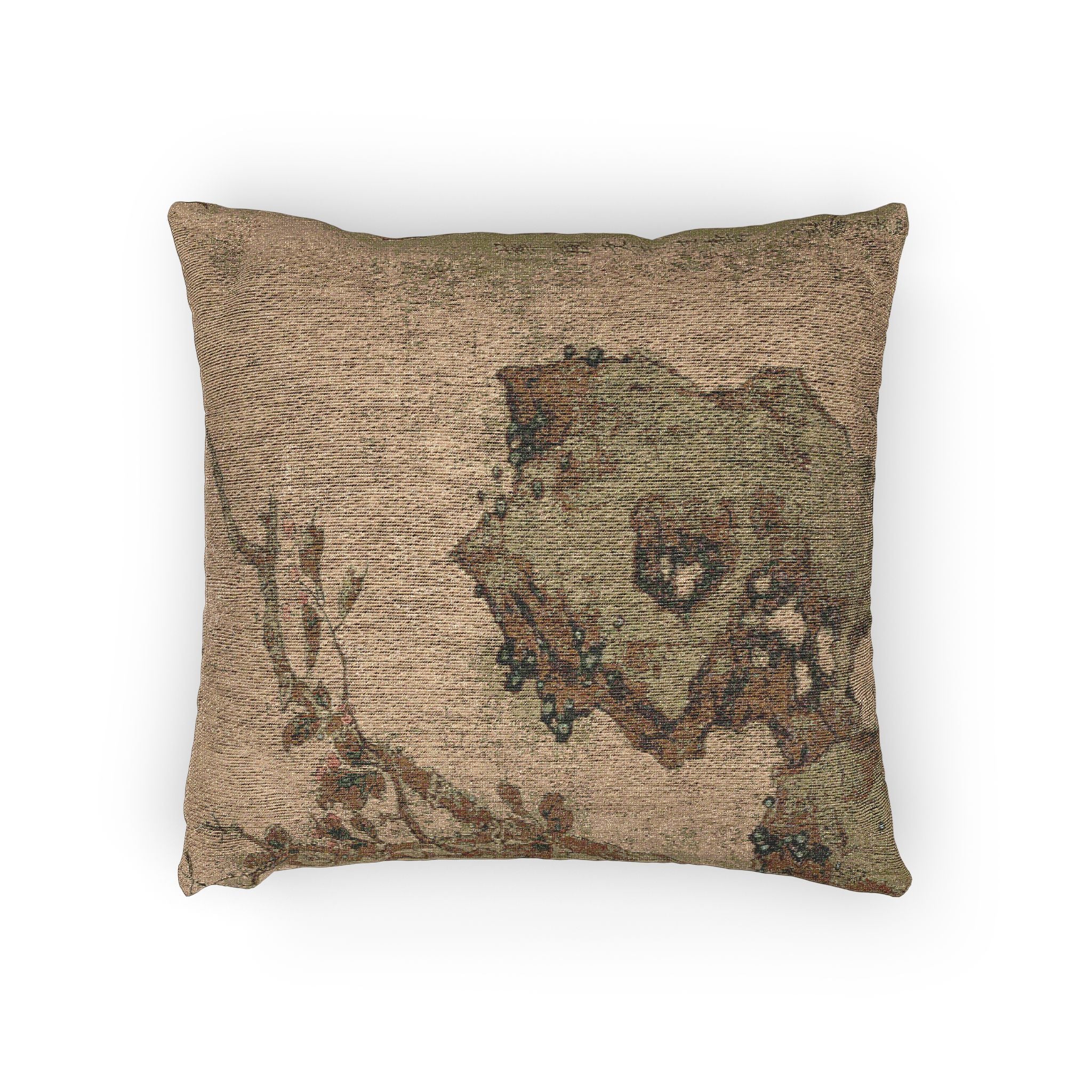 033_birds-on-a-tree-with-fruit-and-autumn-foliag | Woven Pillow - Image 2