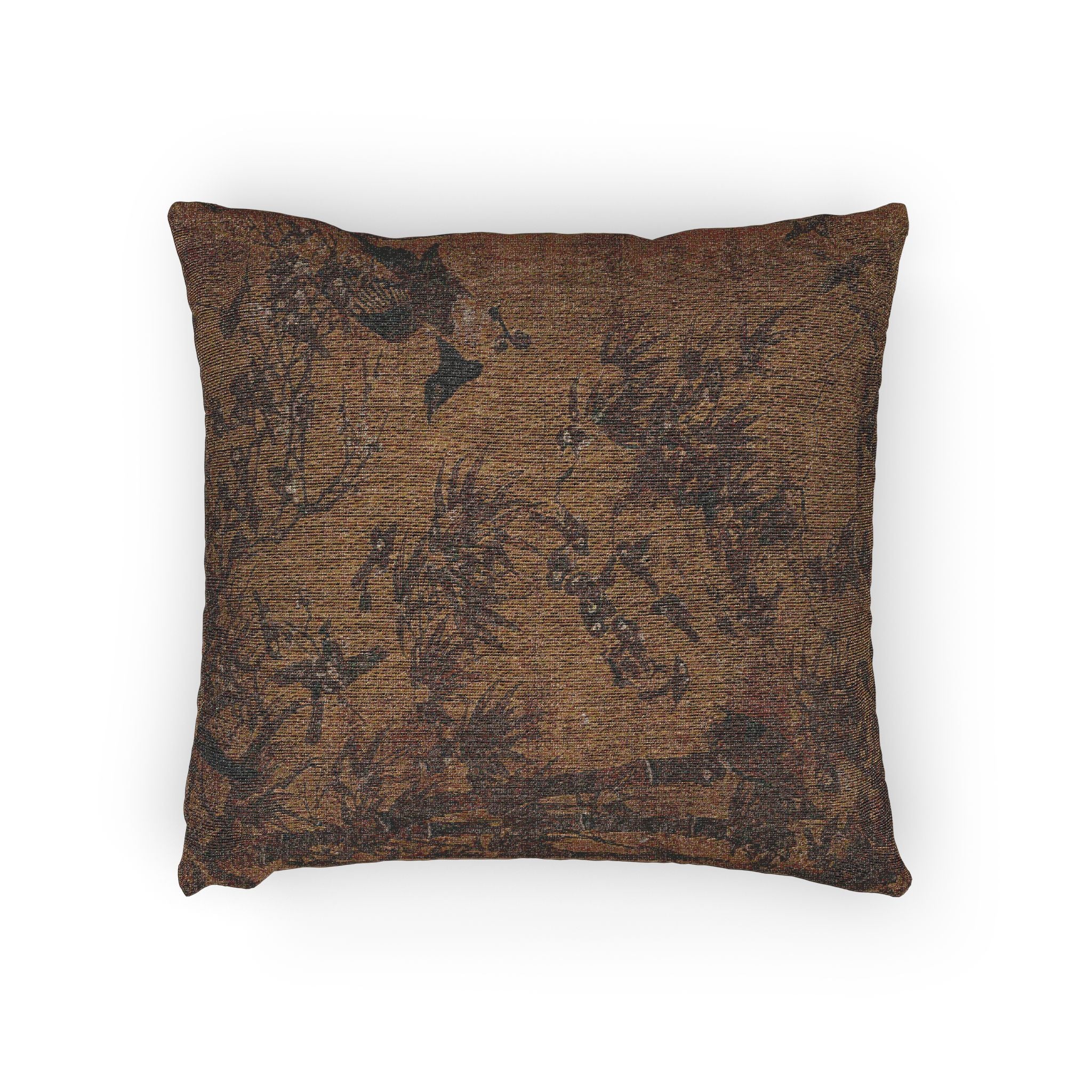 065_a-hundred-birds-and-the-three-friends | Woven Pillow - Image 2