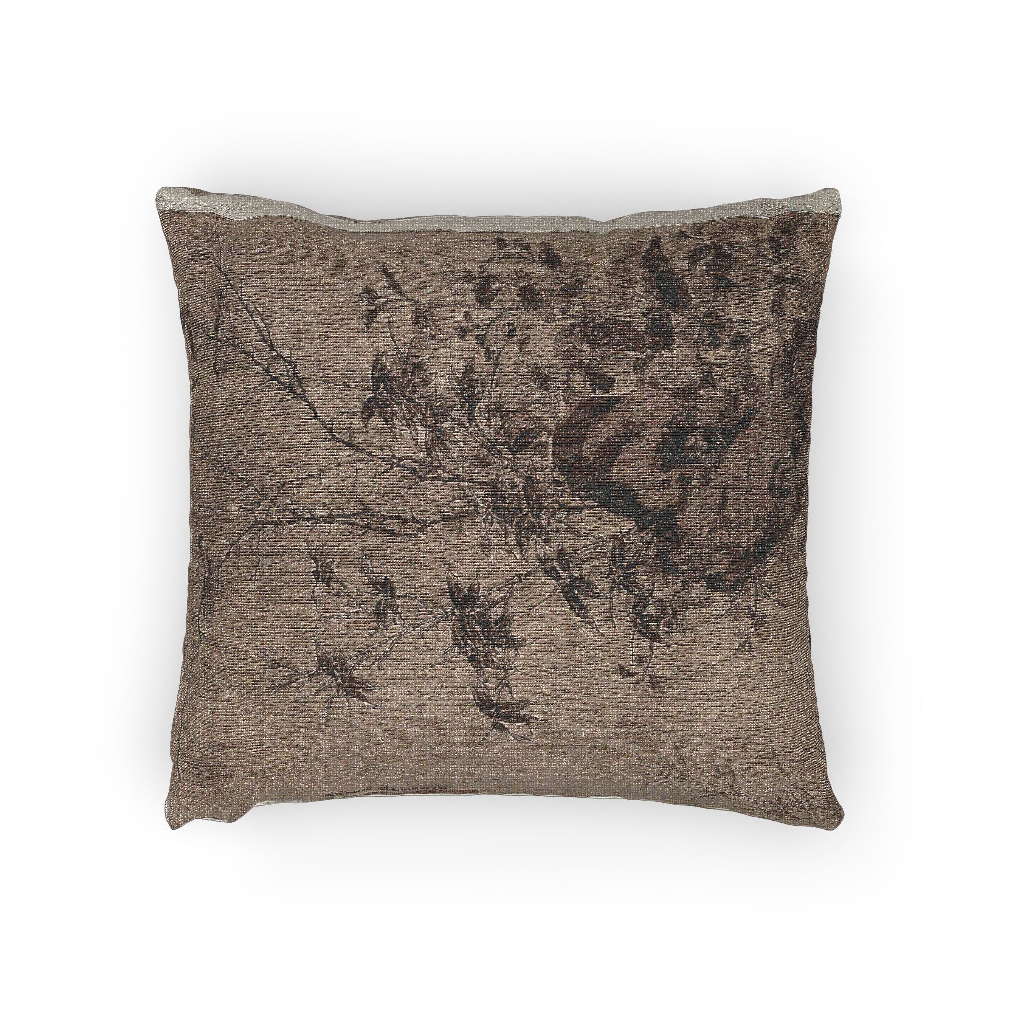 068_quails-and-sparrows-in-an-autumn-scene | Woven Pillow - Image 2