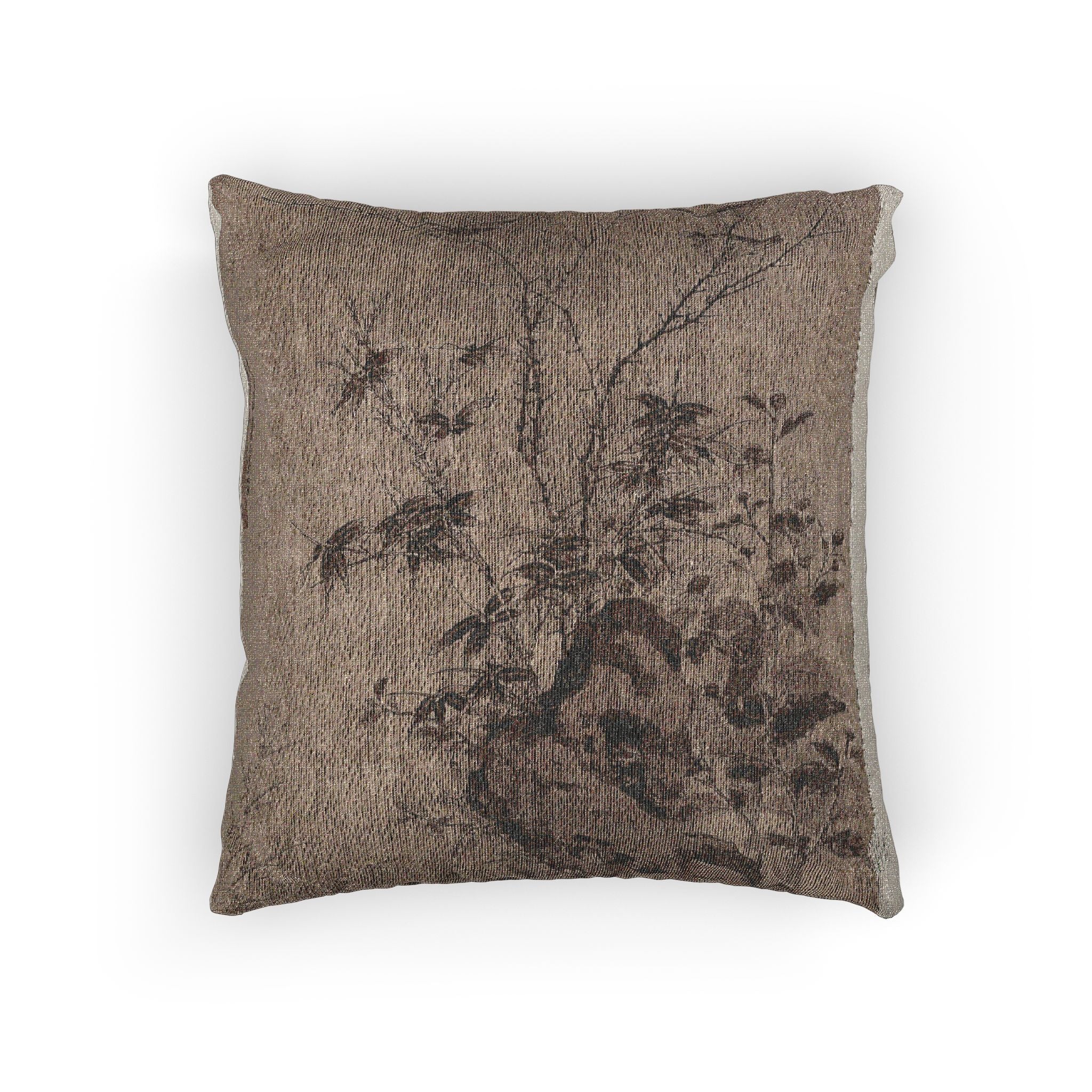 068_quails-and-sparrows-in-an-autumn-scene | Woven Pillow - Image 3
