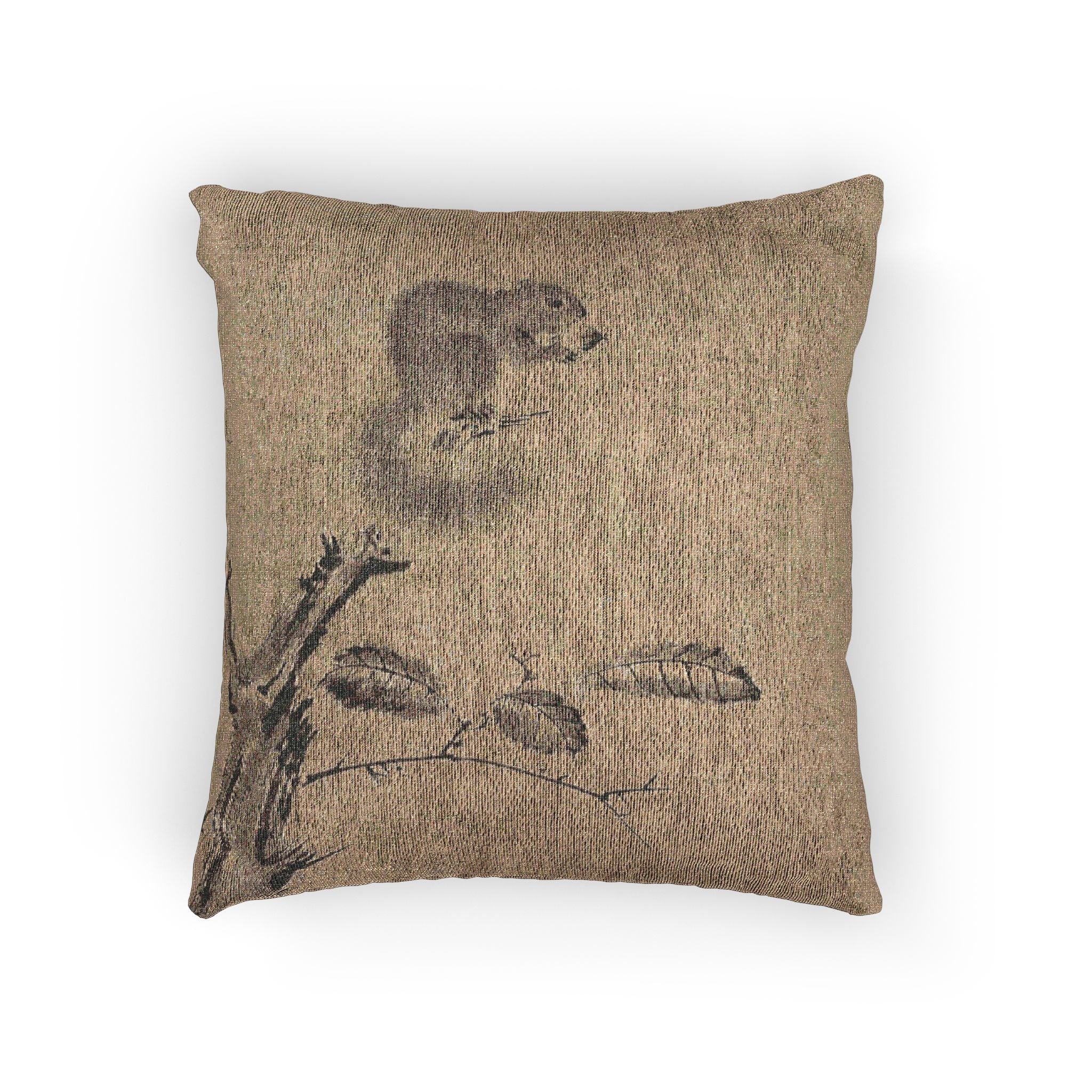 091_squirrels-on-the-chestnut-tree | Woven Pillow