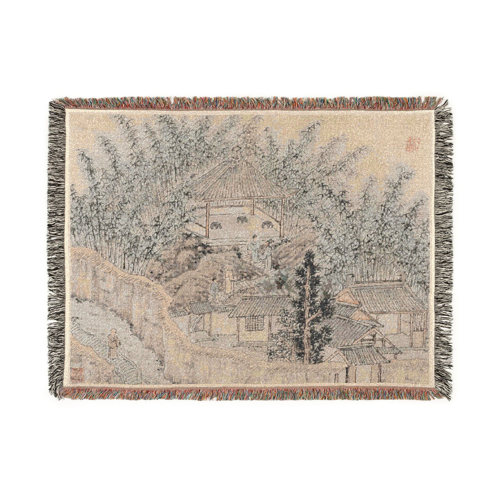 105_bamboo-pavilion-tiger-hill | Woven Tapestry Blanket - Image 10