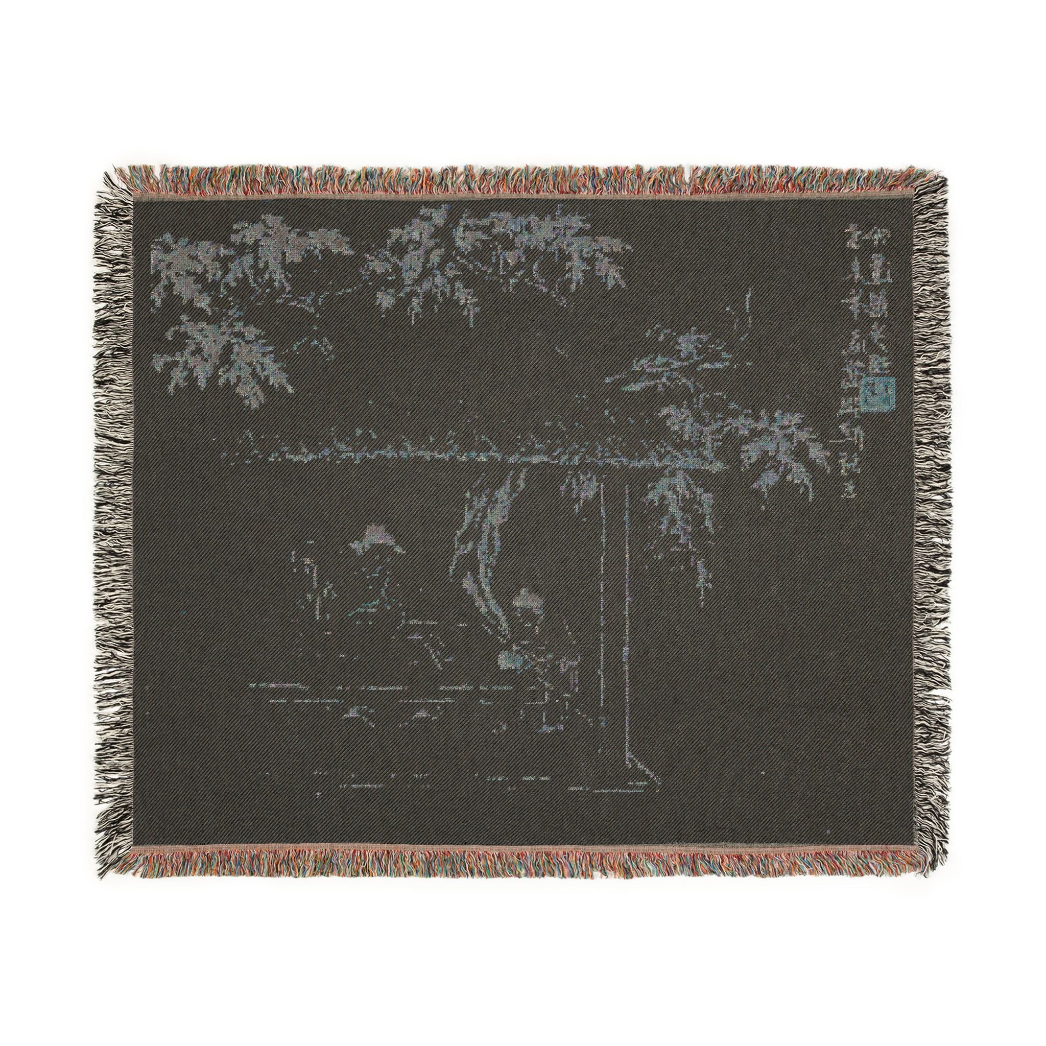 118_a-scholar-at-a-table-with-a-servant | Woven Tapestry Blanket - Image 8