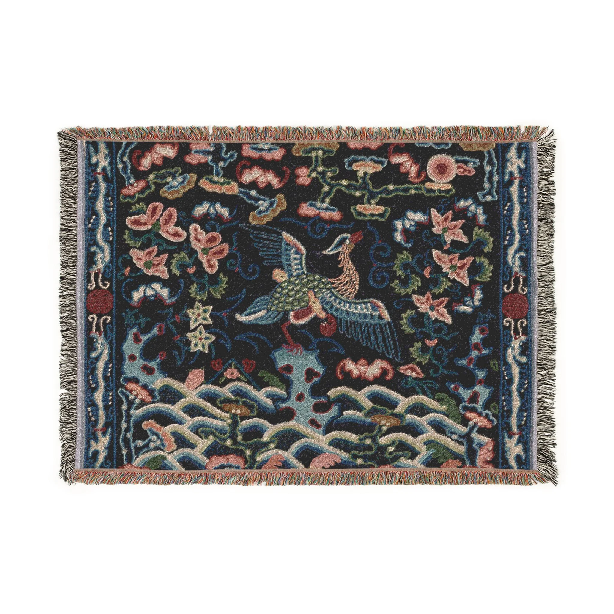 126_rank-badge | Woven Tapestry Blanket
