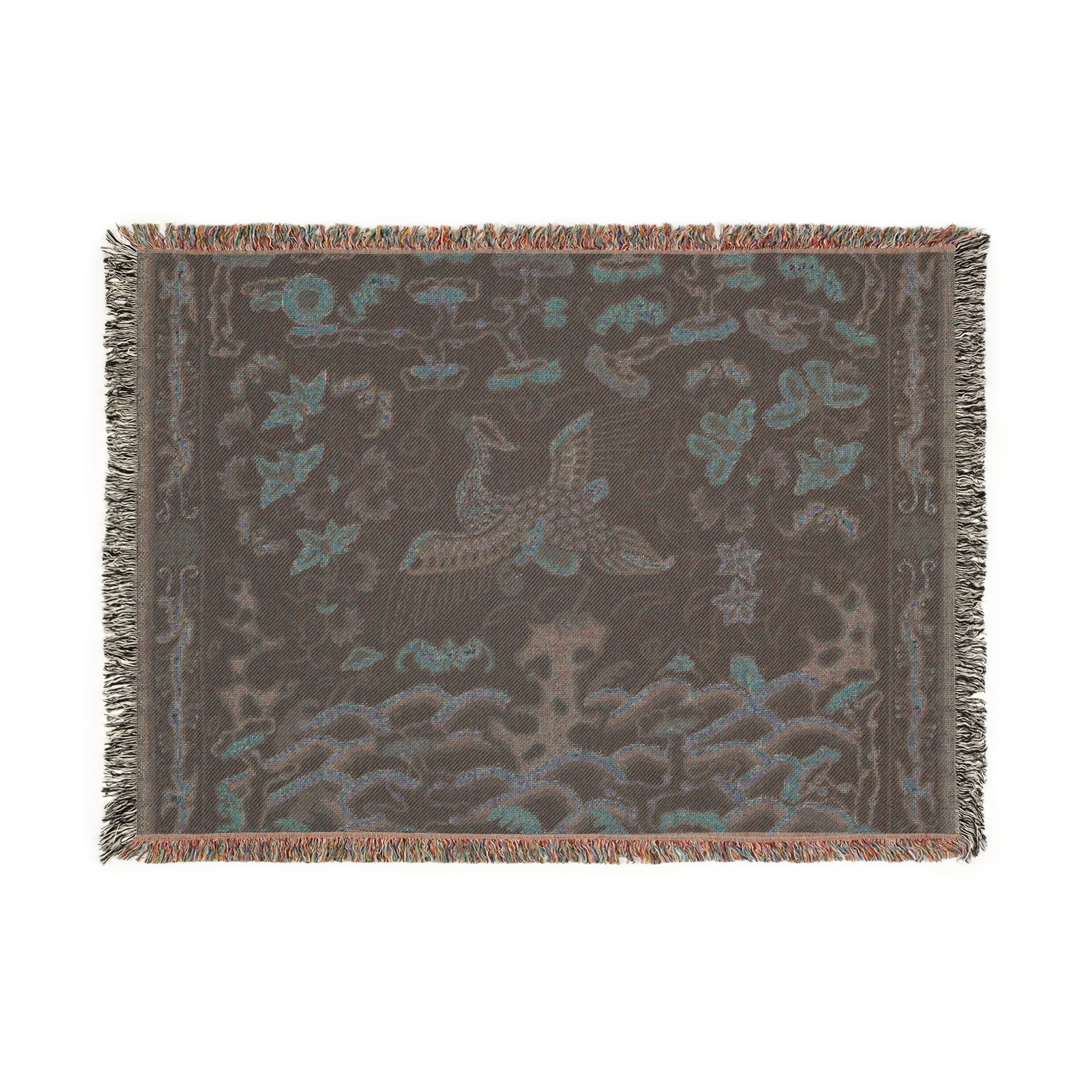 126_rank-badge | Woven Tapestry Blanket - Image 4