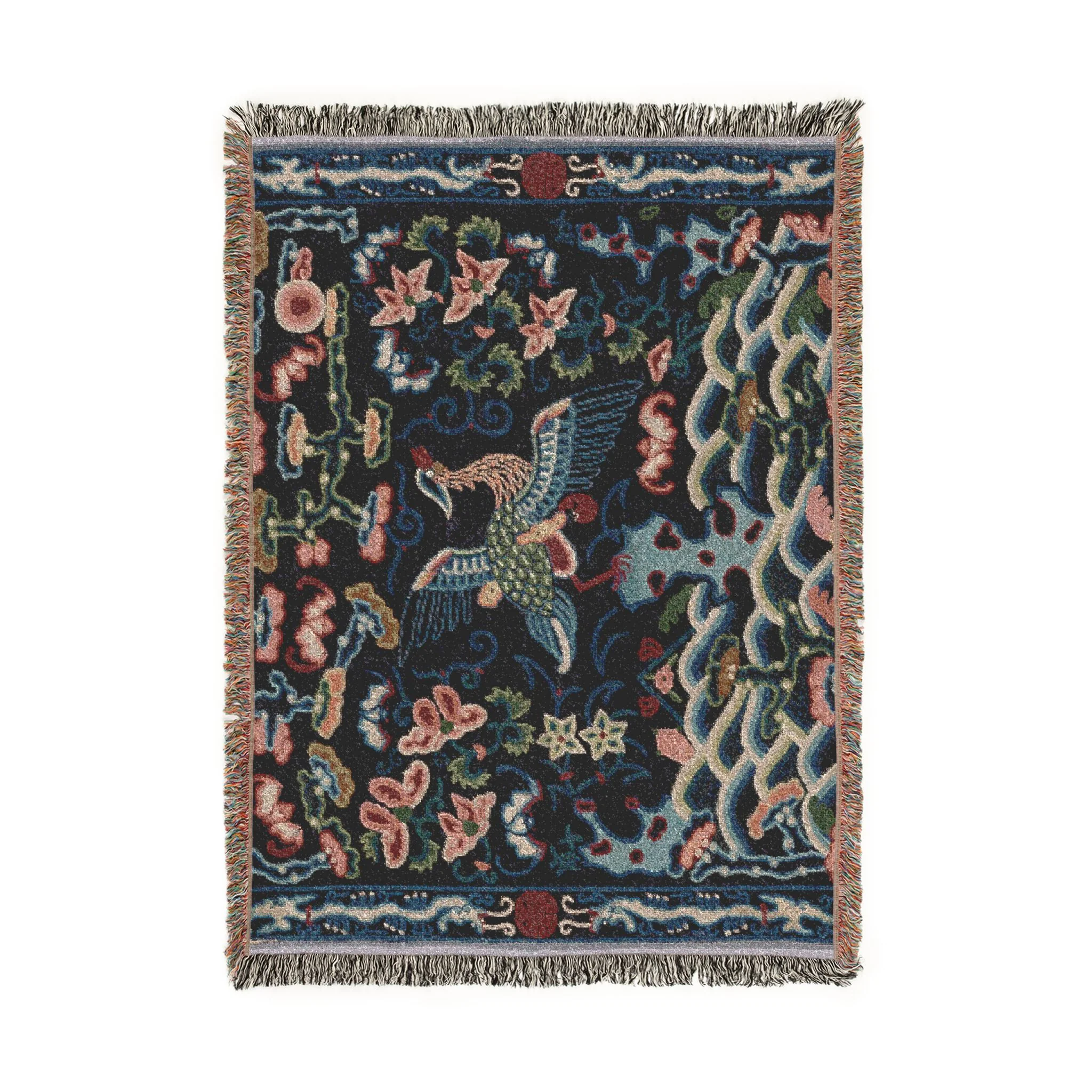 126_rank-badge | Woven Tapestry Blanket - Image 6