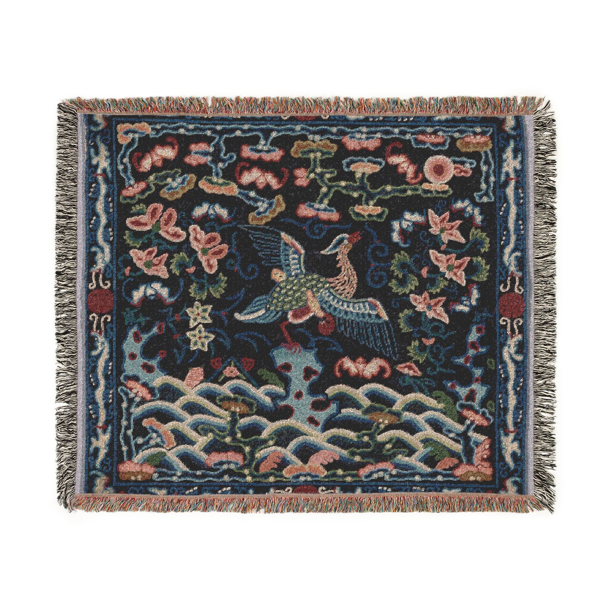 126_rank-badge | Woven Tapestry Blanket - Image 7