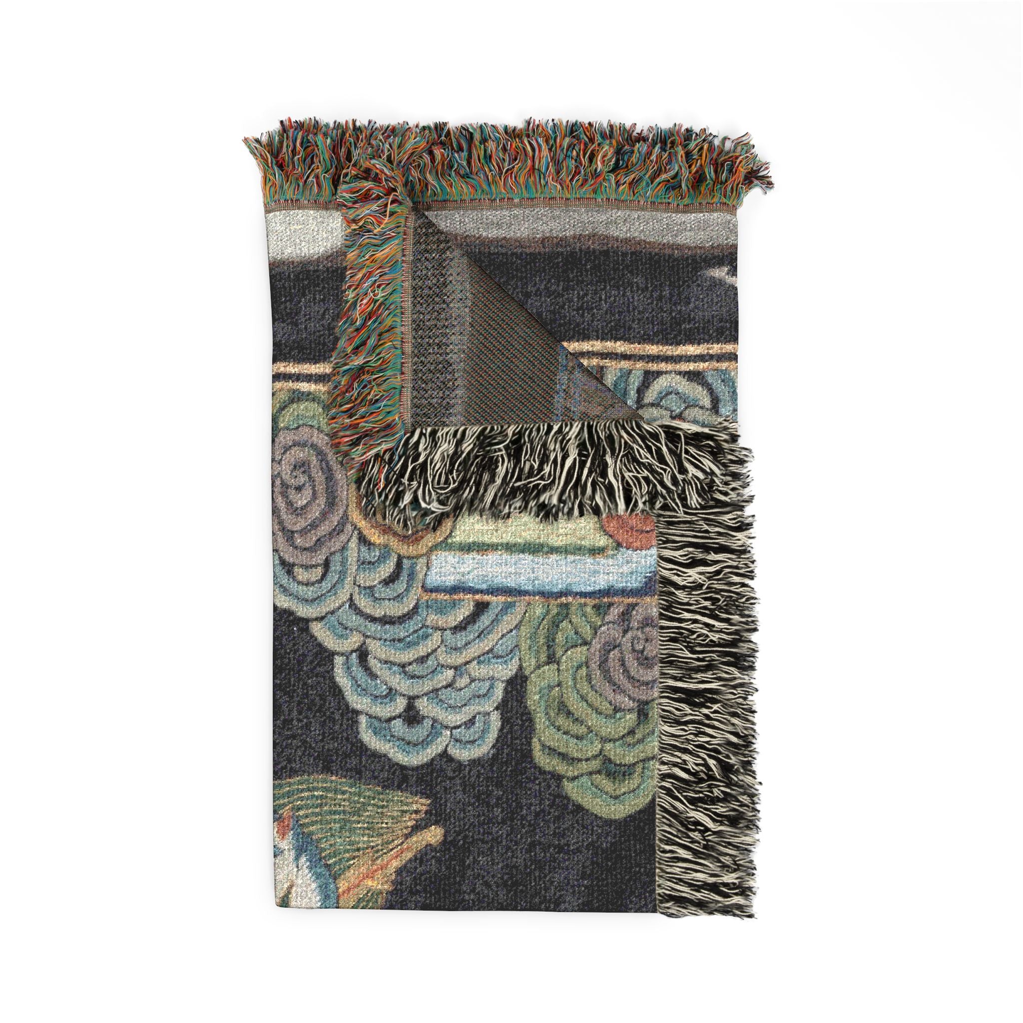 130_rank-badge-buzi | Woven Tapestry Blanket - Image 5