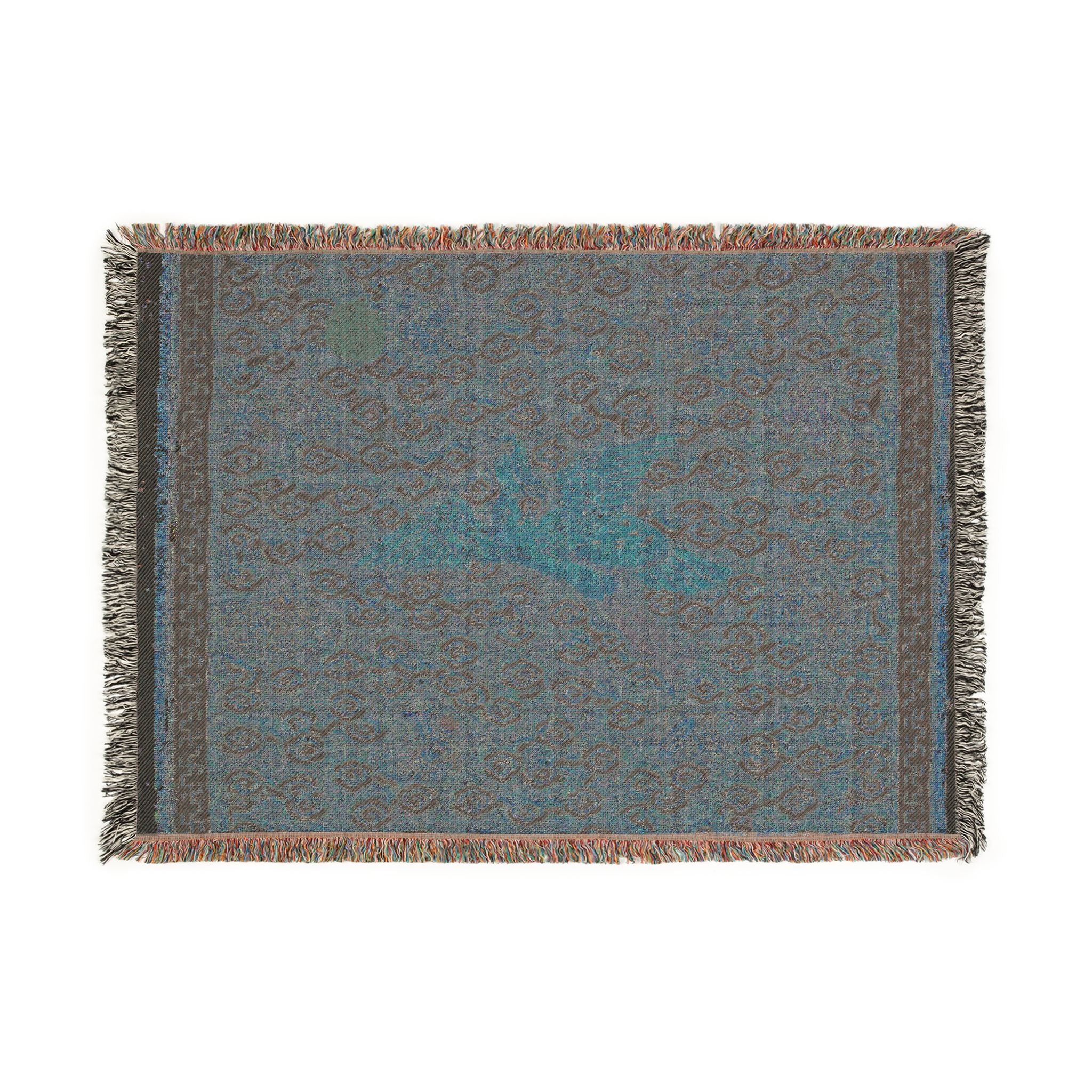 133_rank-badge-buzi | Woven Tapestry Blanket - Image 4