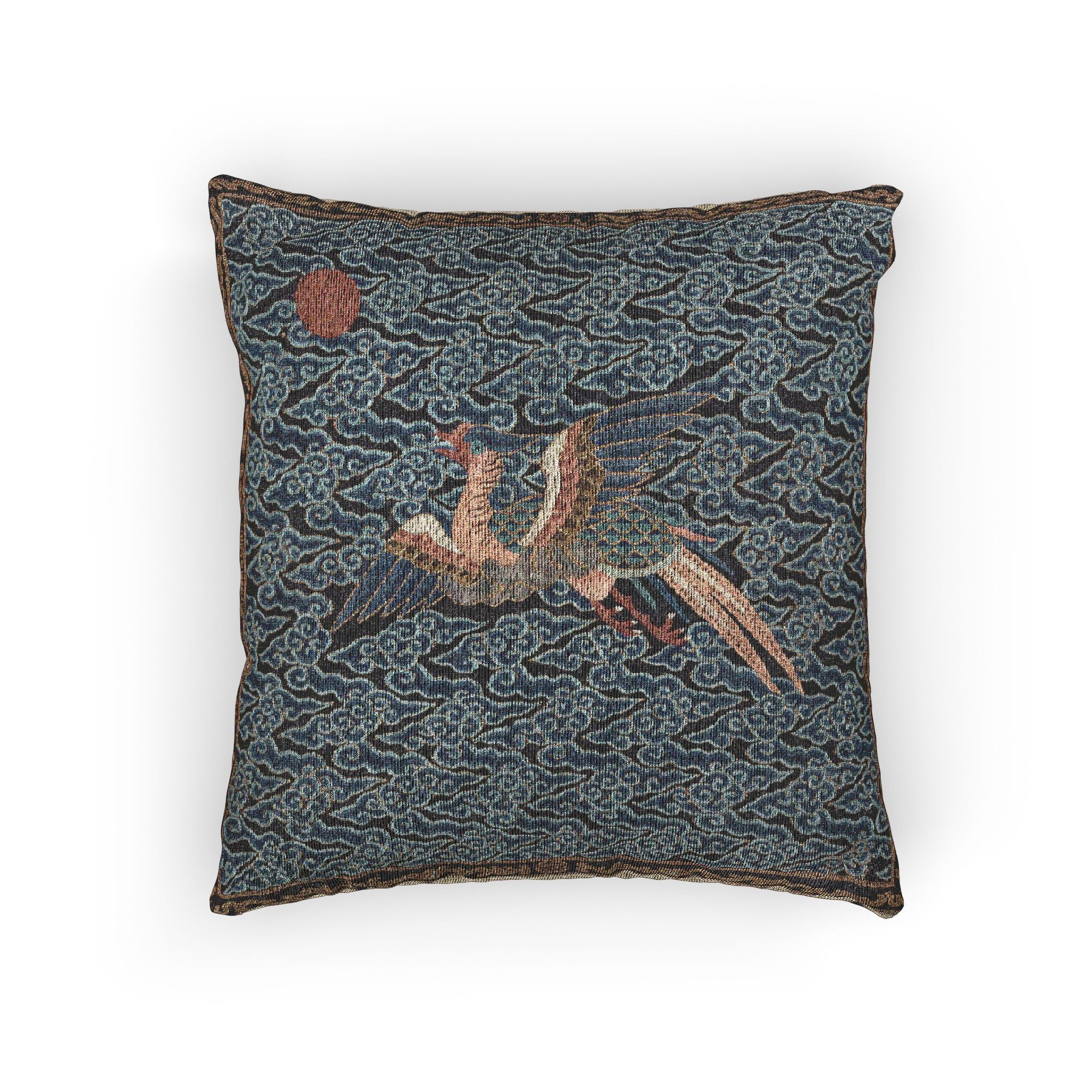 140_rank-badge-with-pheasant | Woven Pillow - Image 3