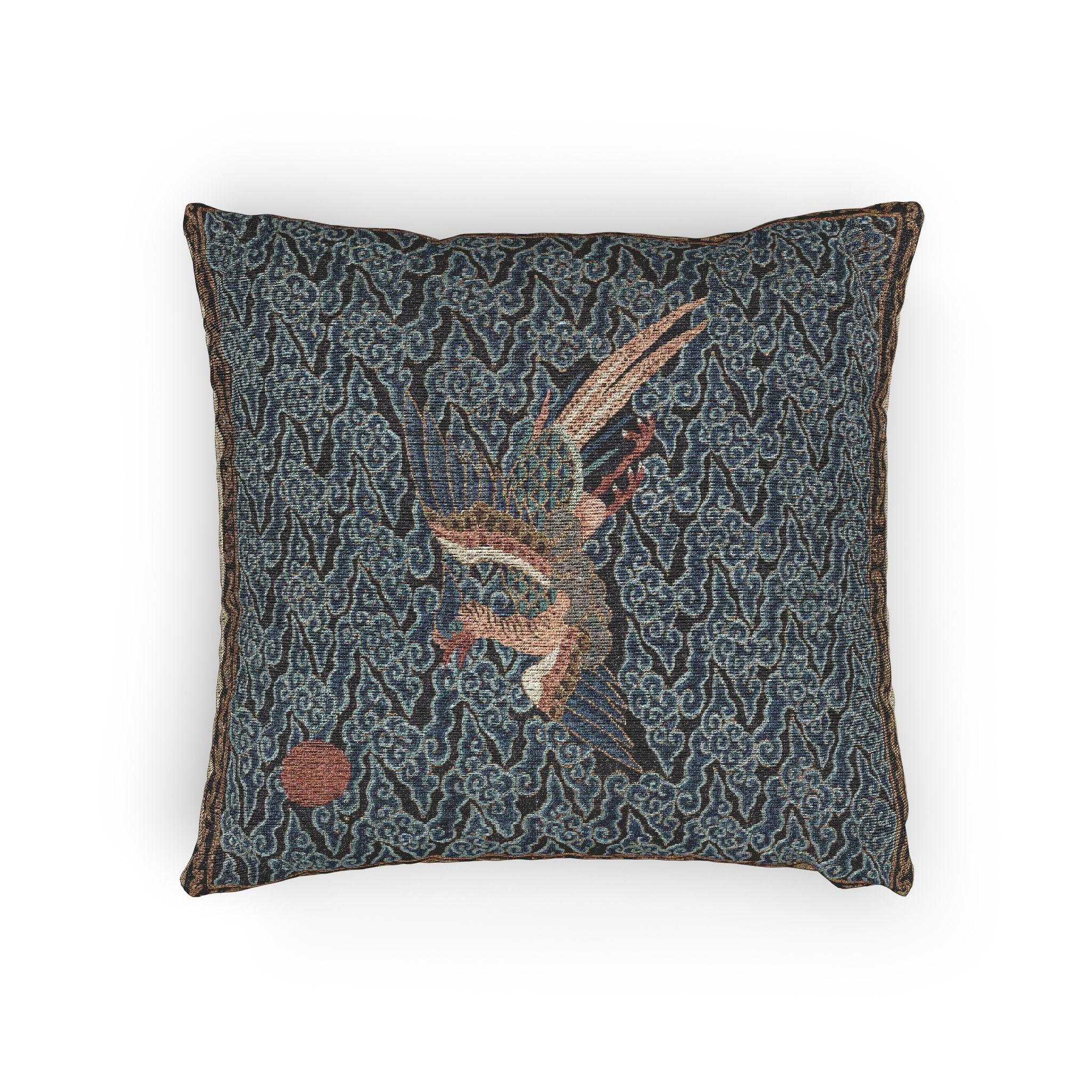 140_rank-badge-with-pheasant | Woven Pillow - Image 4