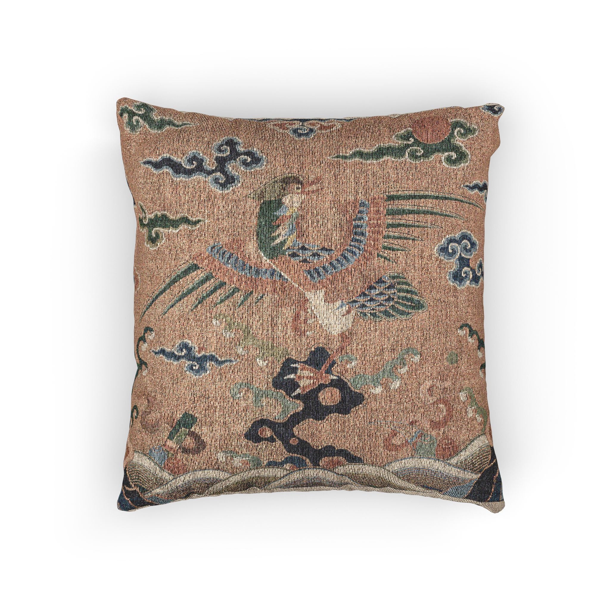 142_rank-badge-with-mandarin-duck | Woven Pillow - Image 3