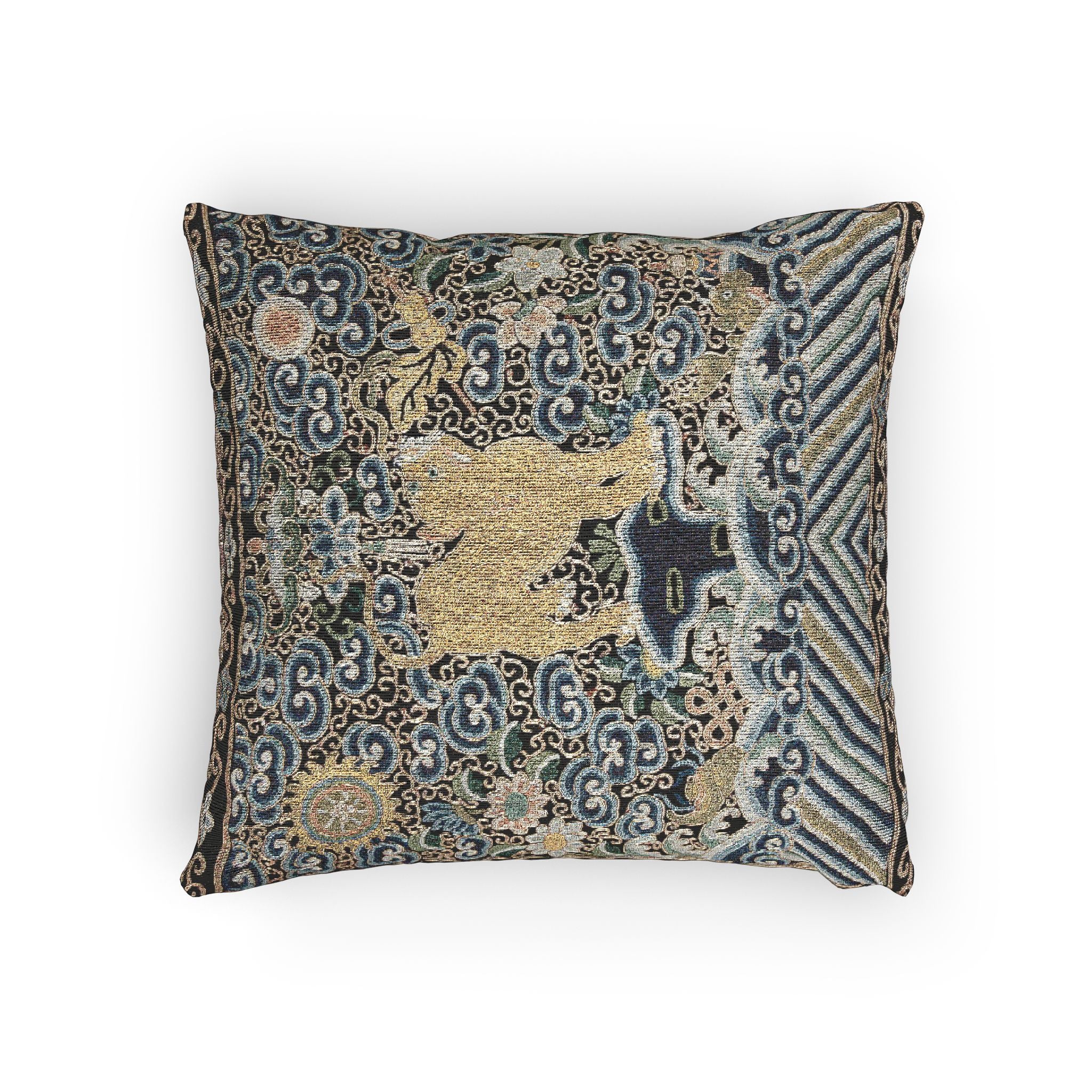 143_rank-badge-with-tiger | Woven Pillow - Image 4