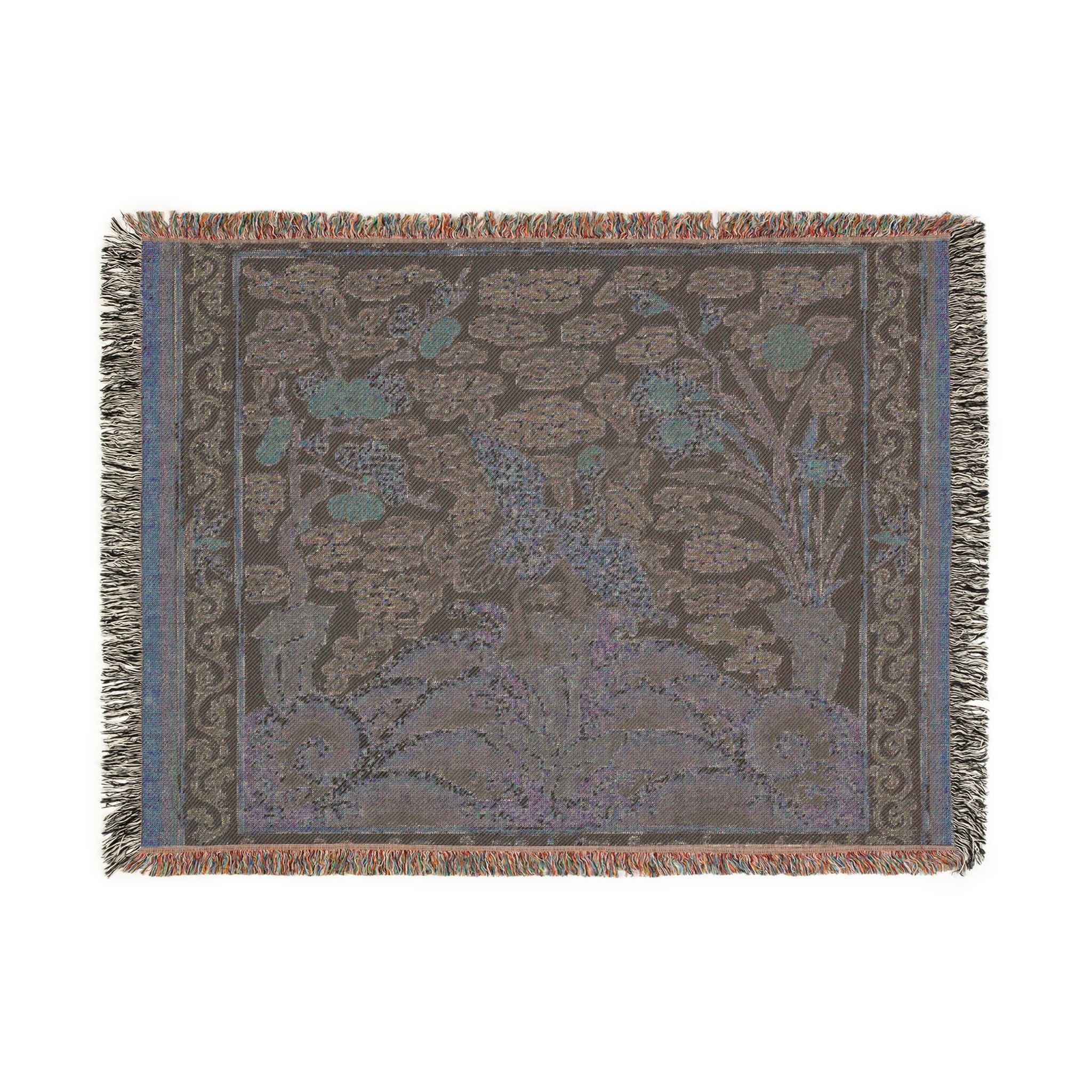 146_rank-badge-with-crane | Woven Tapestry Blanket - Image 12