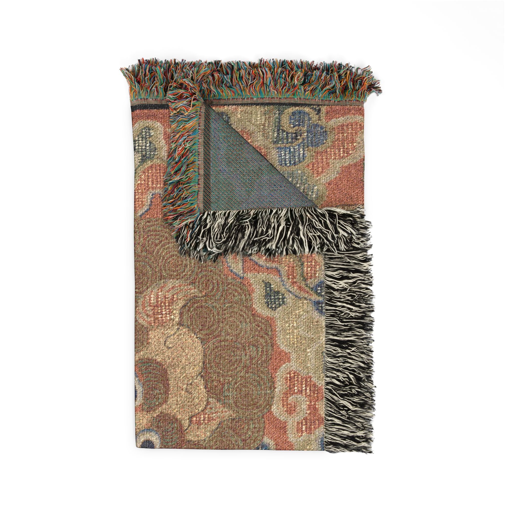 152_rank-badge-with-lion-ming | Woven Tapestry Blanket - Image 5