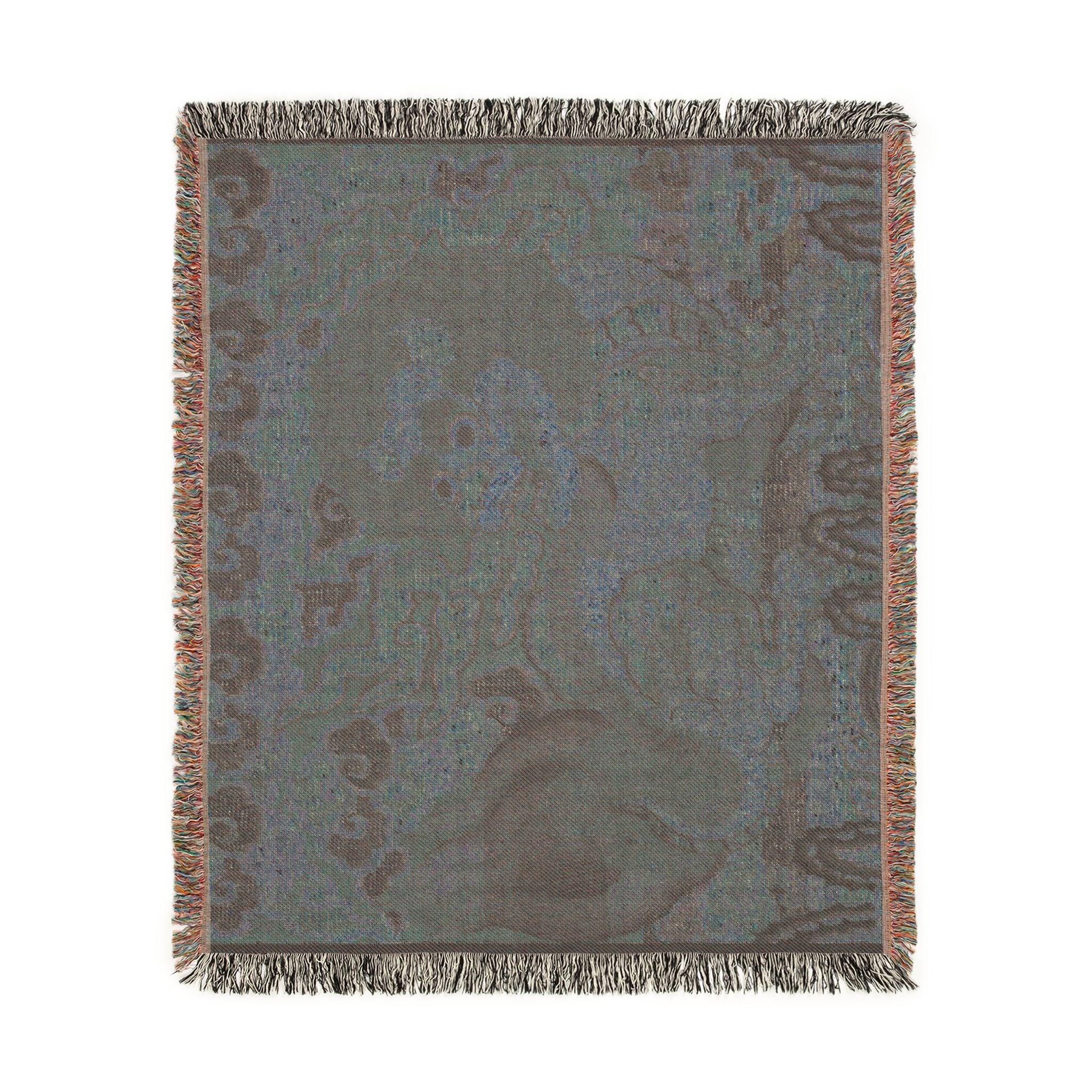 152_rank-badge-with-lion-ming | Woven Tapestry Blanket - Image 9