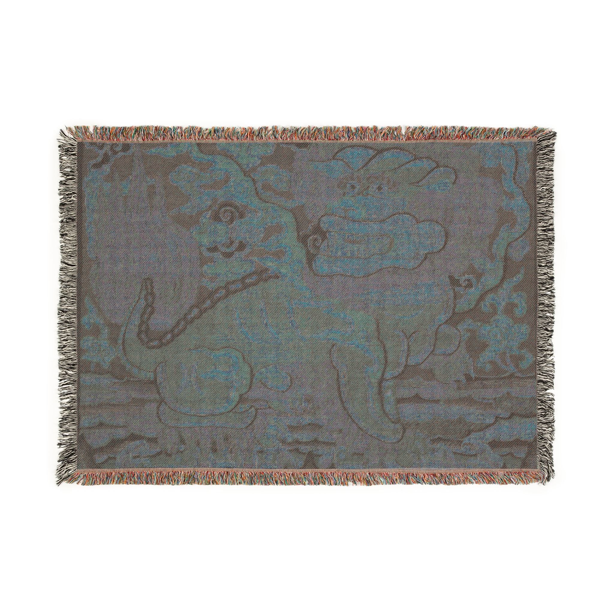 153_rank-badge-with-lion-ming-kesi | Woven Tapestry Blanket - Image 4