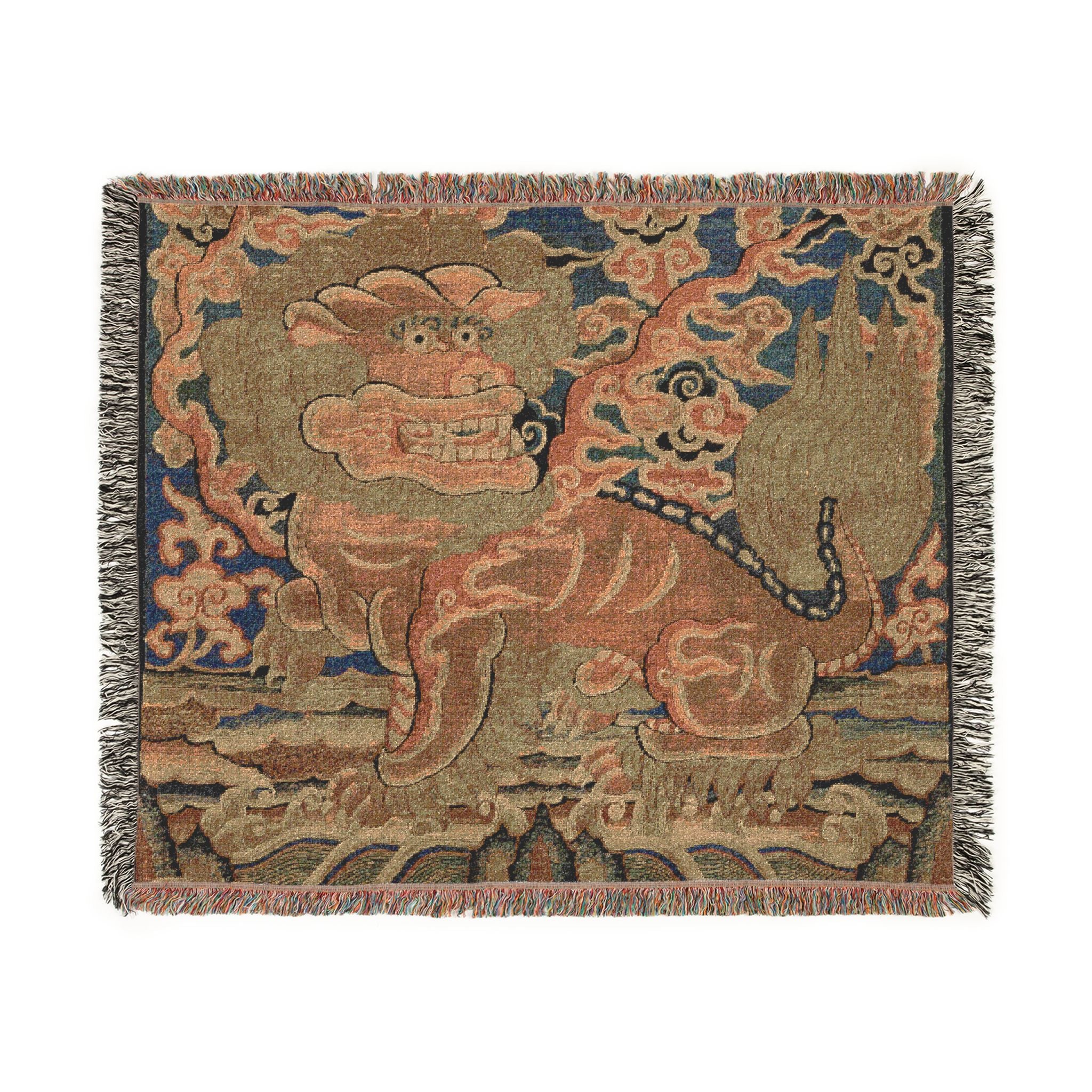 153_rank-badge-with-lion-ming-kesi | Woven Tapestry Blanket - Image 7