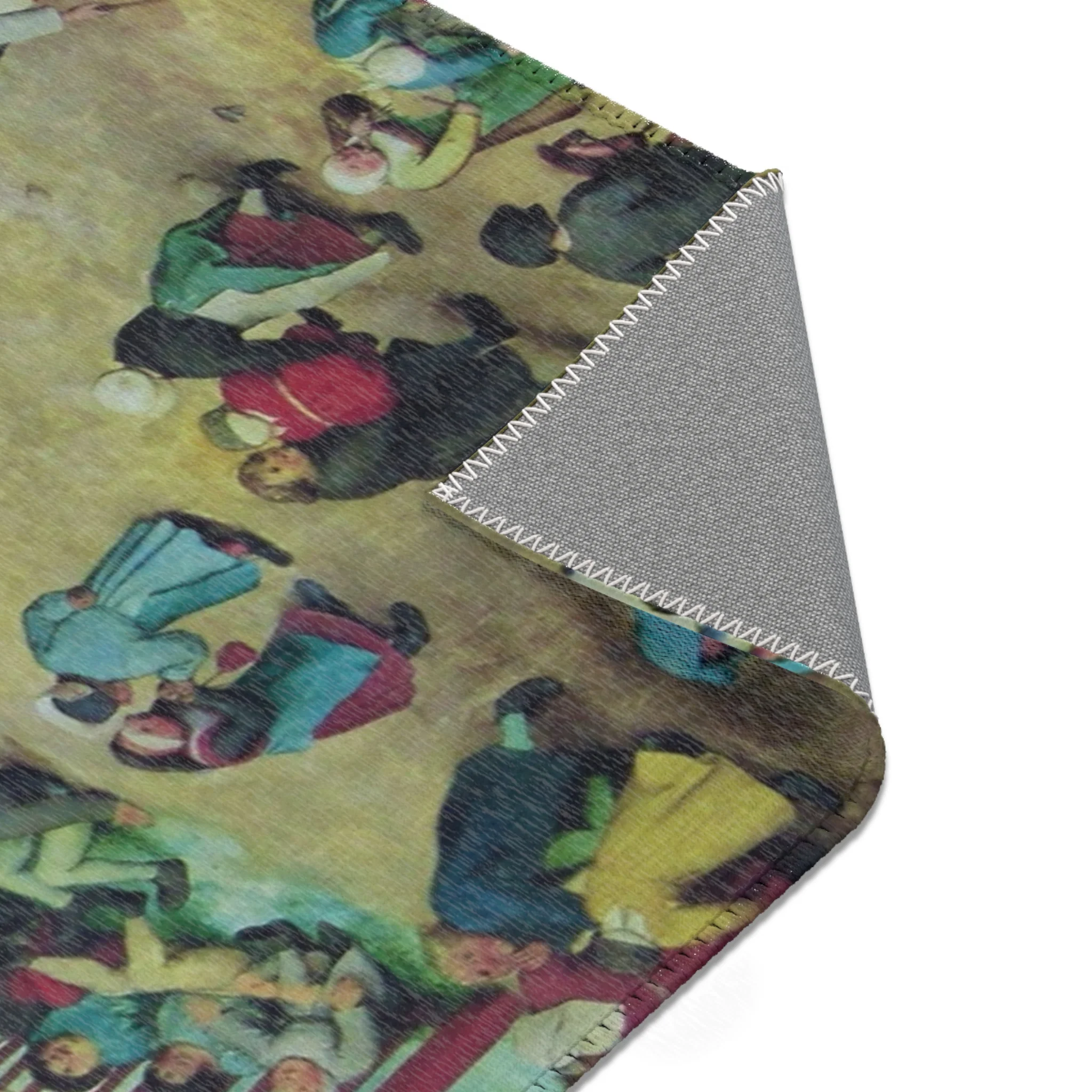 -2022-02-07 Children's Games, Pieter Bruegel the Elder, West Street, Cromer, Norfolk | Area Rug - Image 9
