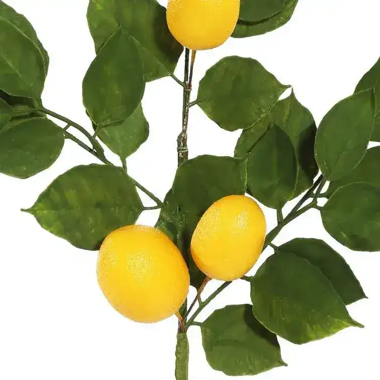 4 - Piece Artificial Lemon Branch Set - Image 2