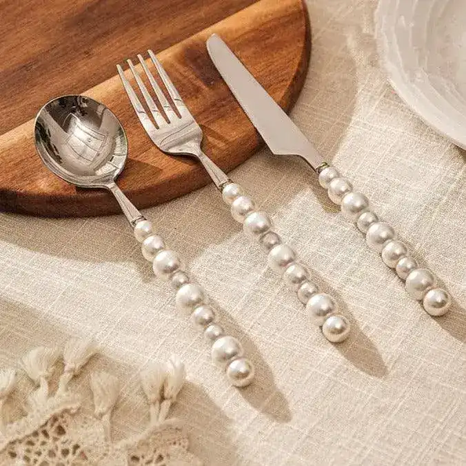 4Pcs Pearl Cutlery Stainless Steel Flatware - Image 5
