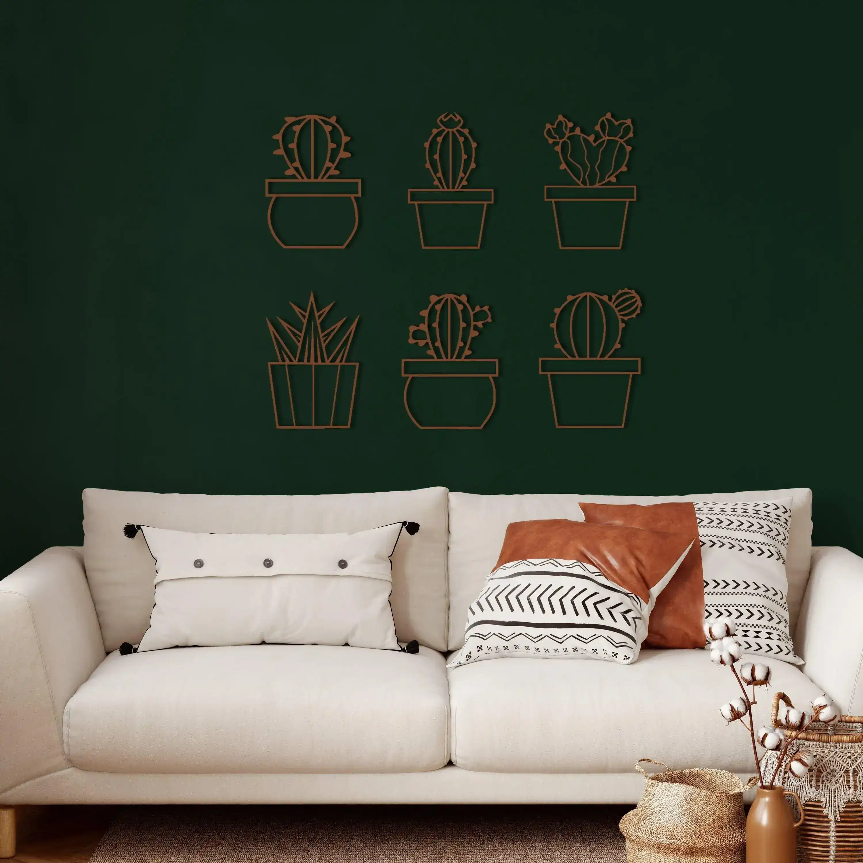 6 Pieces Metal Cactus Wall Decor - Image 10