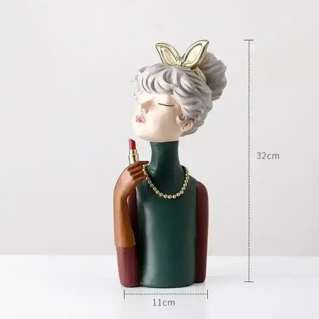 80s Lady Figurine Miniature - Image 14