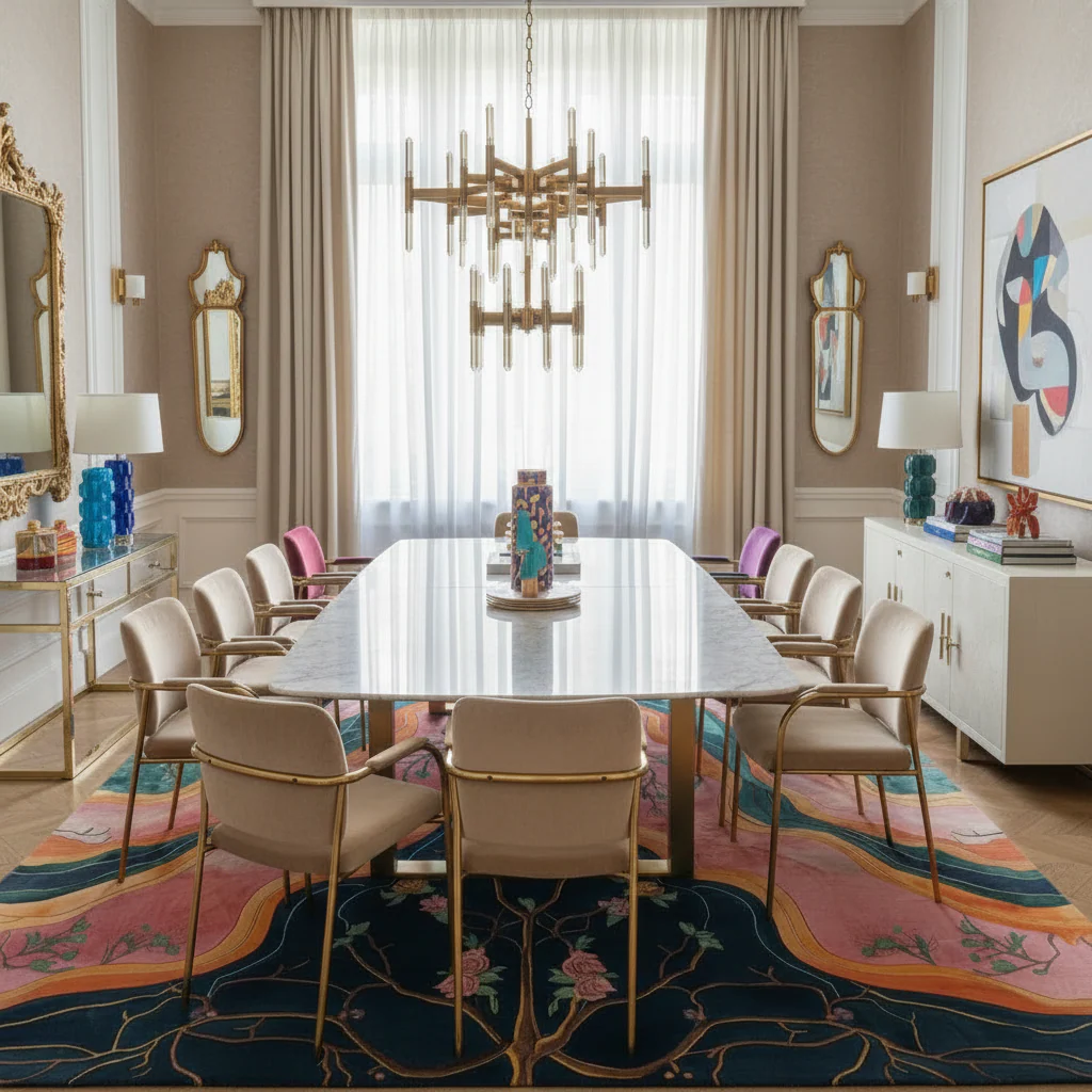Abstract Artistry Hand Tufted Wool Rug - Image 2