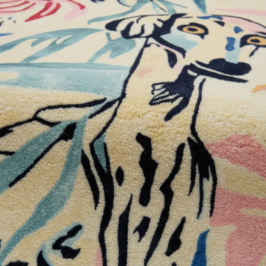 Abstract Bloom Story Hand Tufted Rug - Image 3