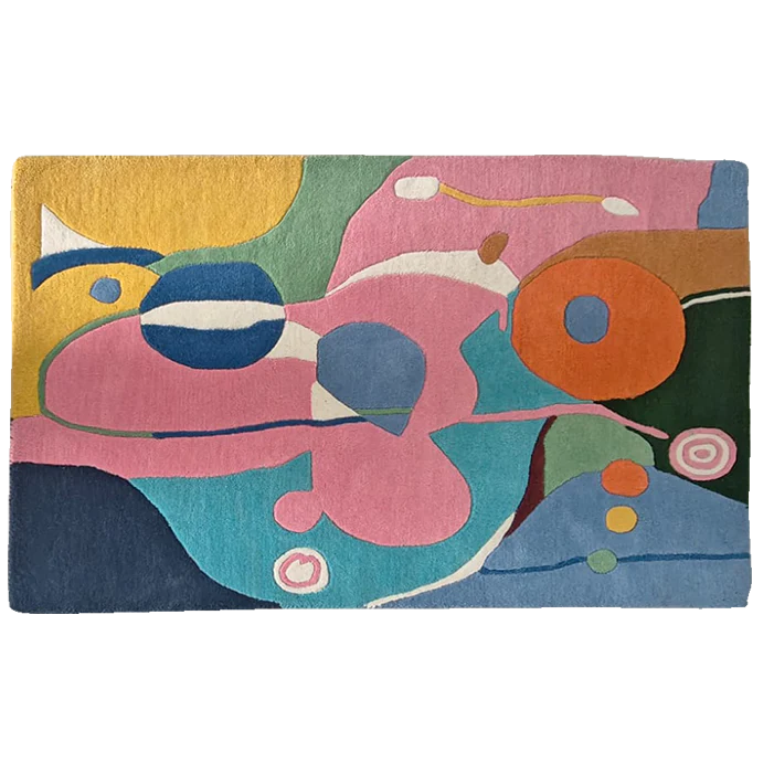 Abstract Color Study Hand Tufted Rug - Image 5