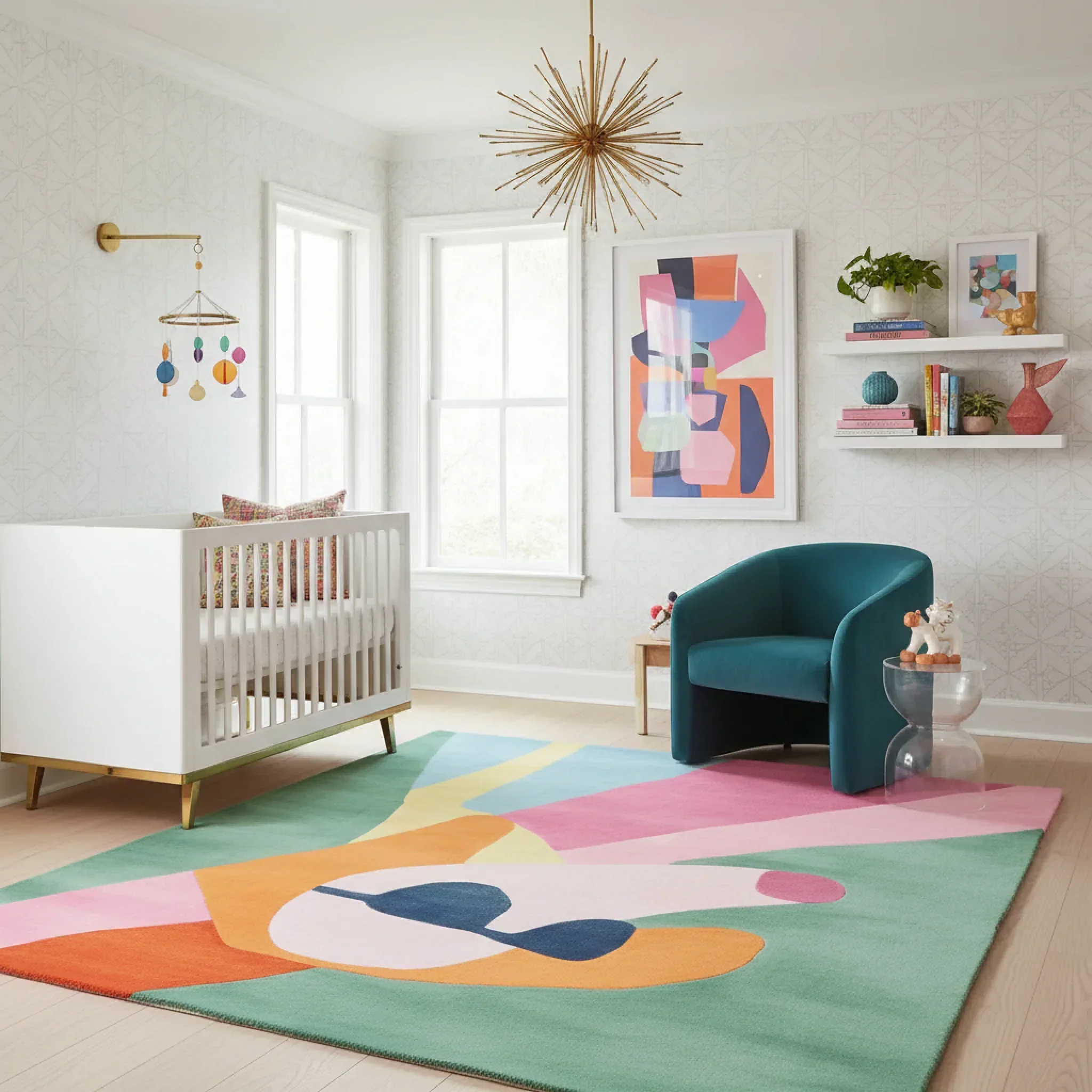 Abstract Dog Mood Hand Tufted Rug - Square - Image 2