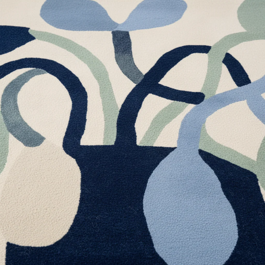 Abstract Garden Growth Hand Tufted Rug - Image 3