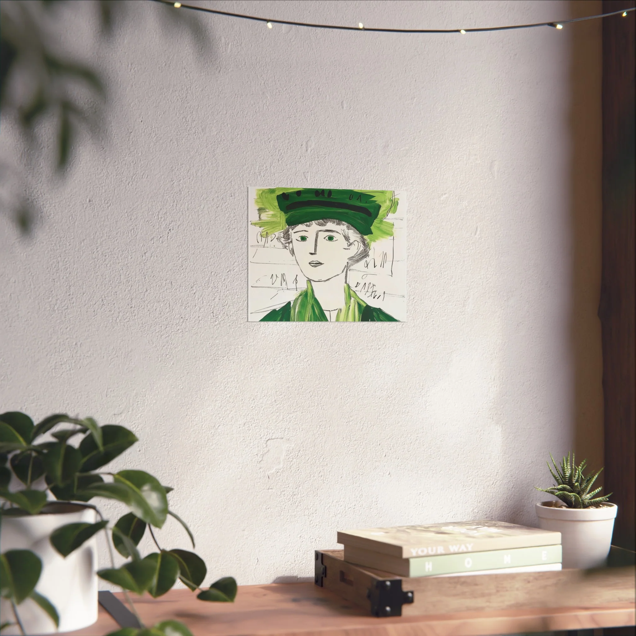 Abstract Green Portrait Fine Art Poster - Image 12