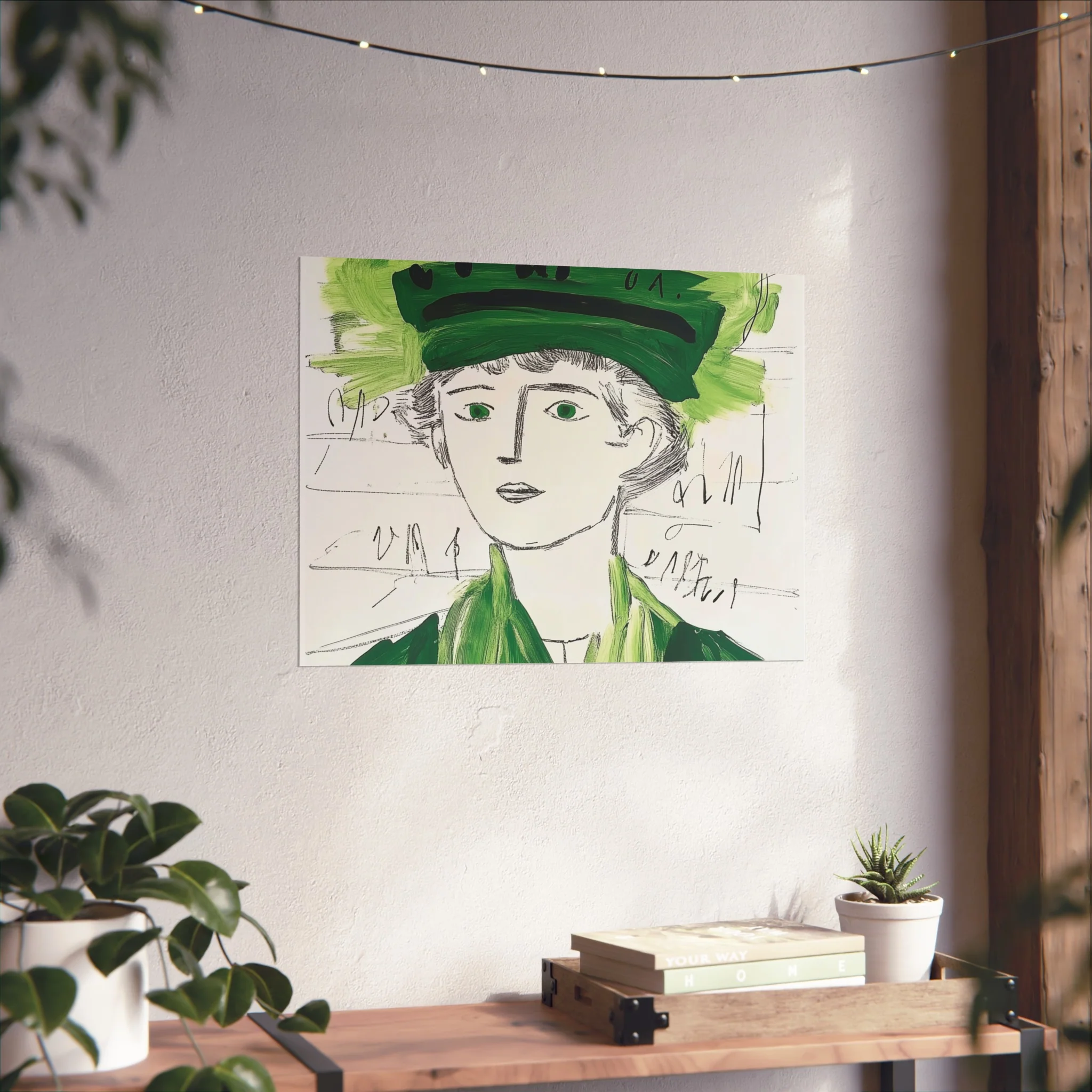 Abstract Green Portrait Fine Art Poster - Image 18