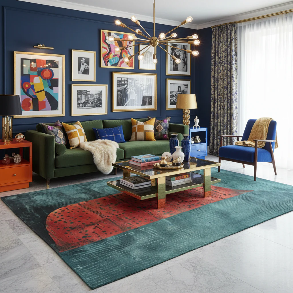 Abstract Horizon Hand Tufted Wool Rug - Image 2