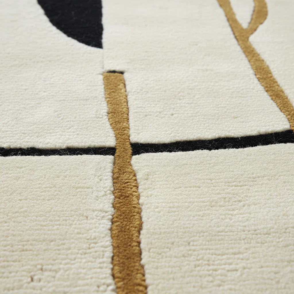 Abstract Line Story Hand Tufted Rug - Image 3