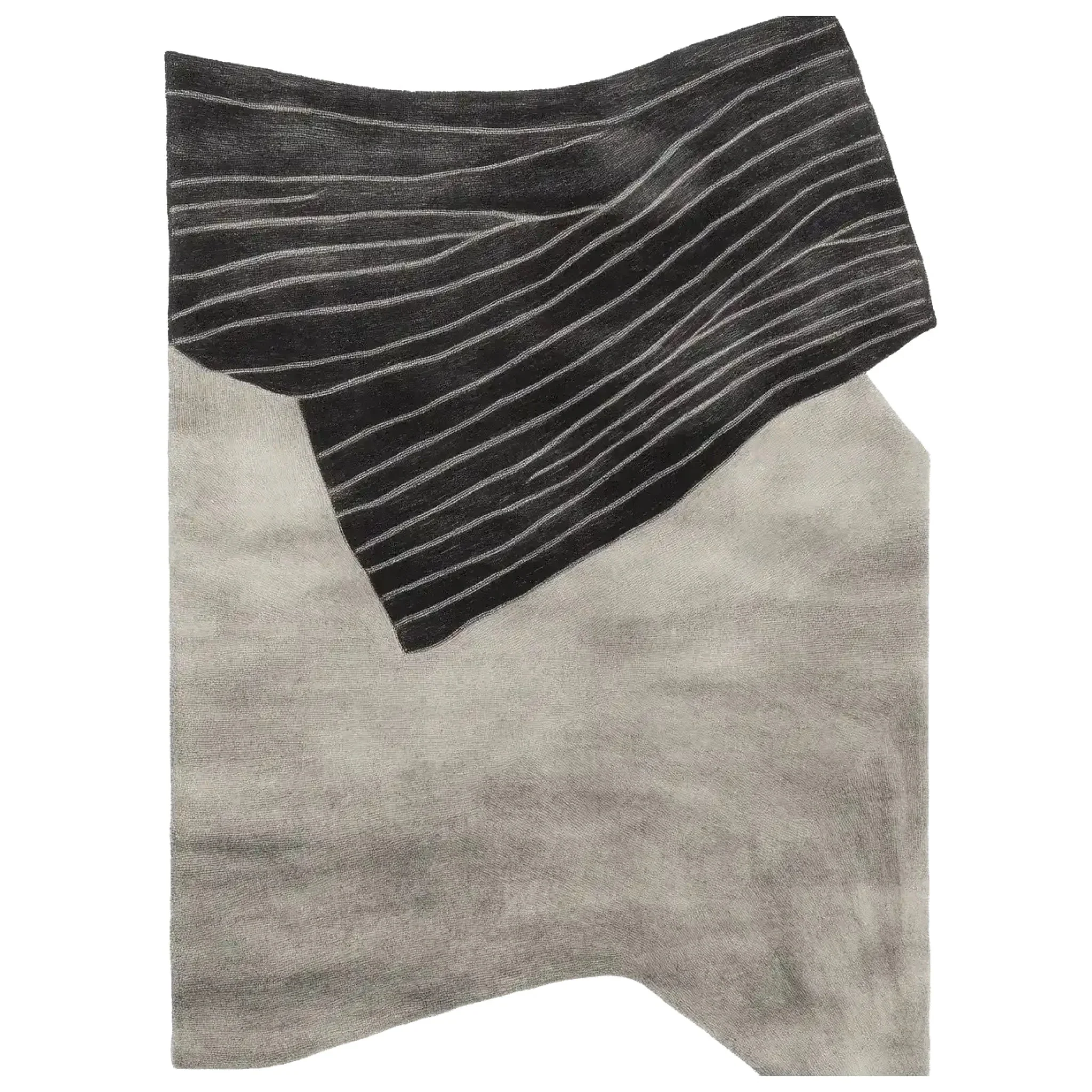 Abstract Rhythmic Line Hand Tufted Rug