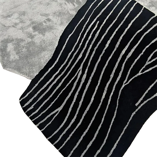 Abstract Rhythmic Line Hand Tufted Rug - Image 7