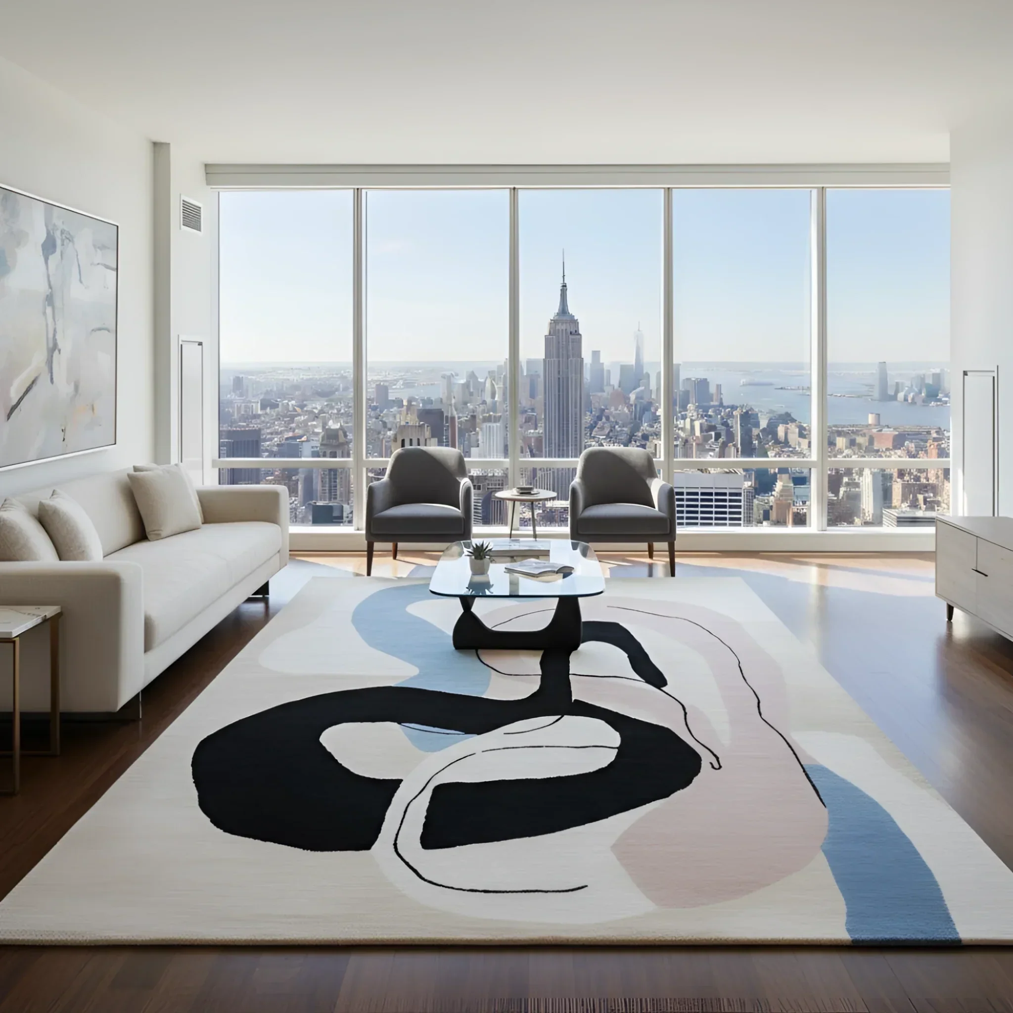 Abstracted in Motion Hand Tufted Rug - Image 2