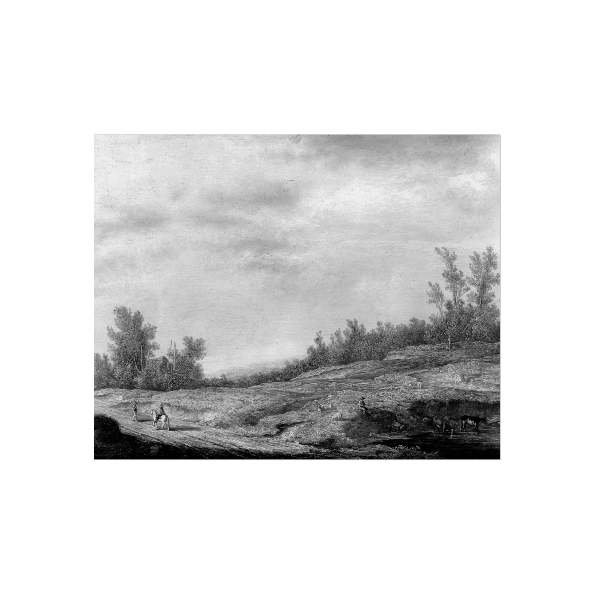 Aelbert Cuyp (1620 - 1691) - Spring landscape - 861G - Gemäldegalerie | Fine Art Poster - Image 2