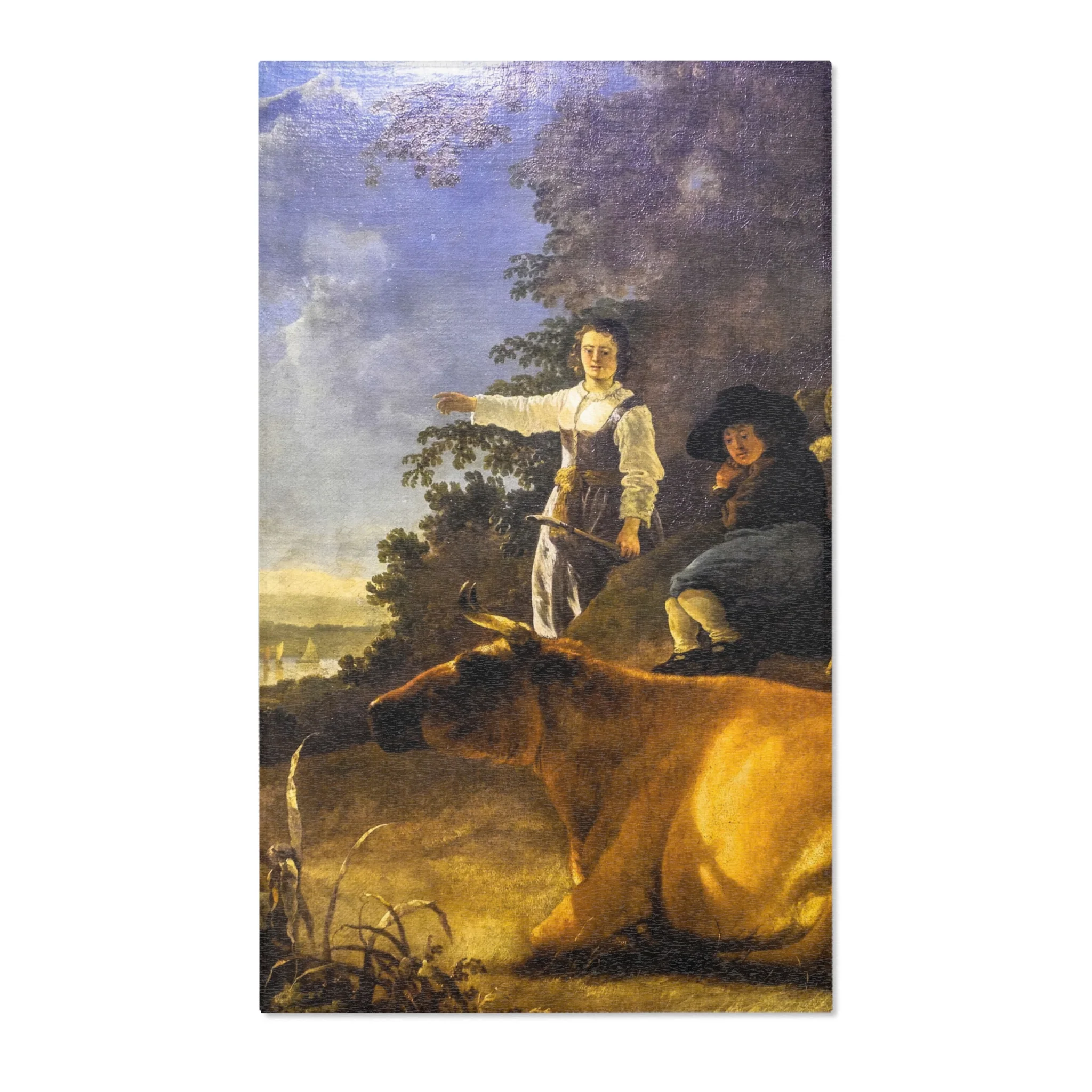 Aelbert Cuyp - Cattle with Shepherds | Area Rug - Image 2