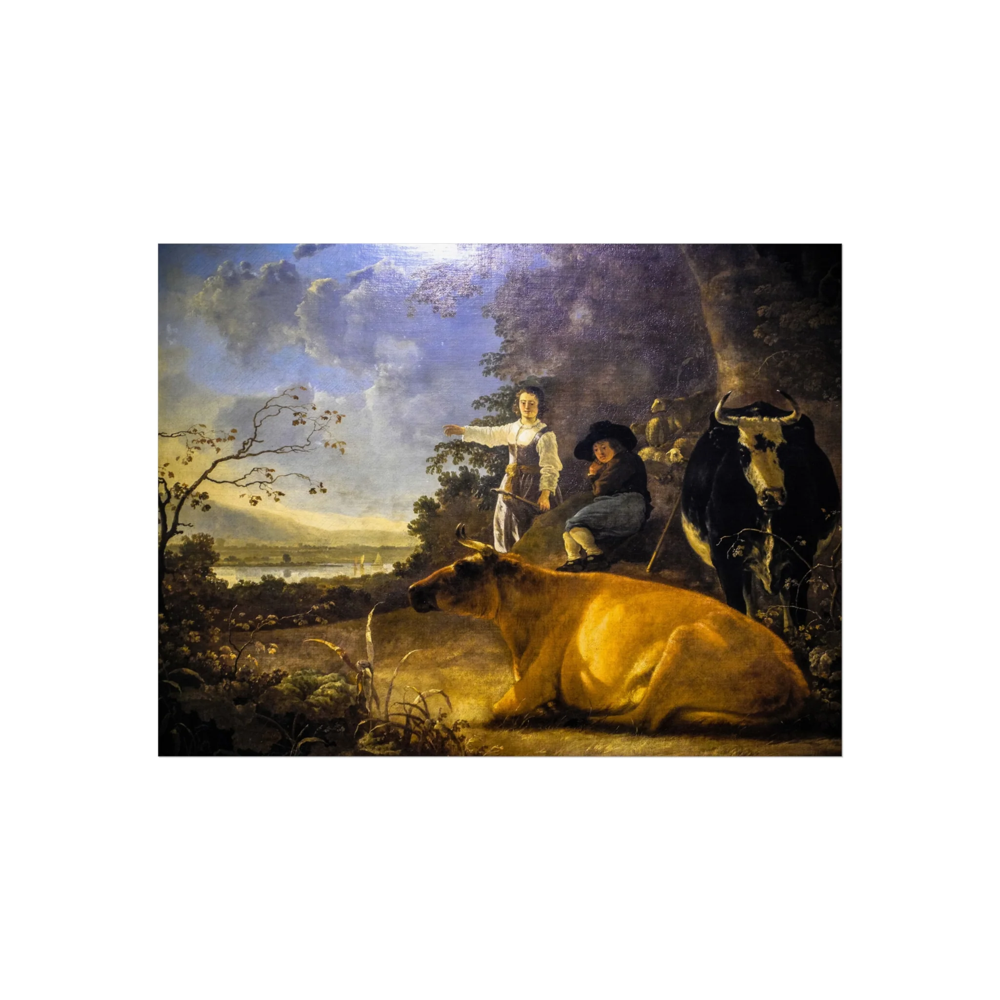 Aelbert Cuyp - Cattle with Shepherds | Fine Art Poster - Image 3