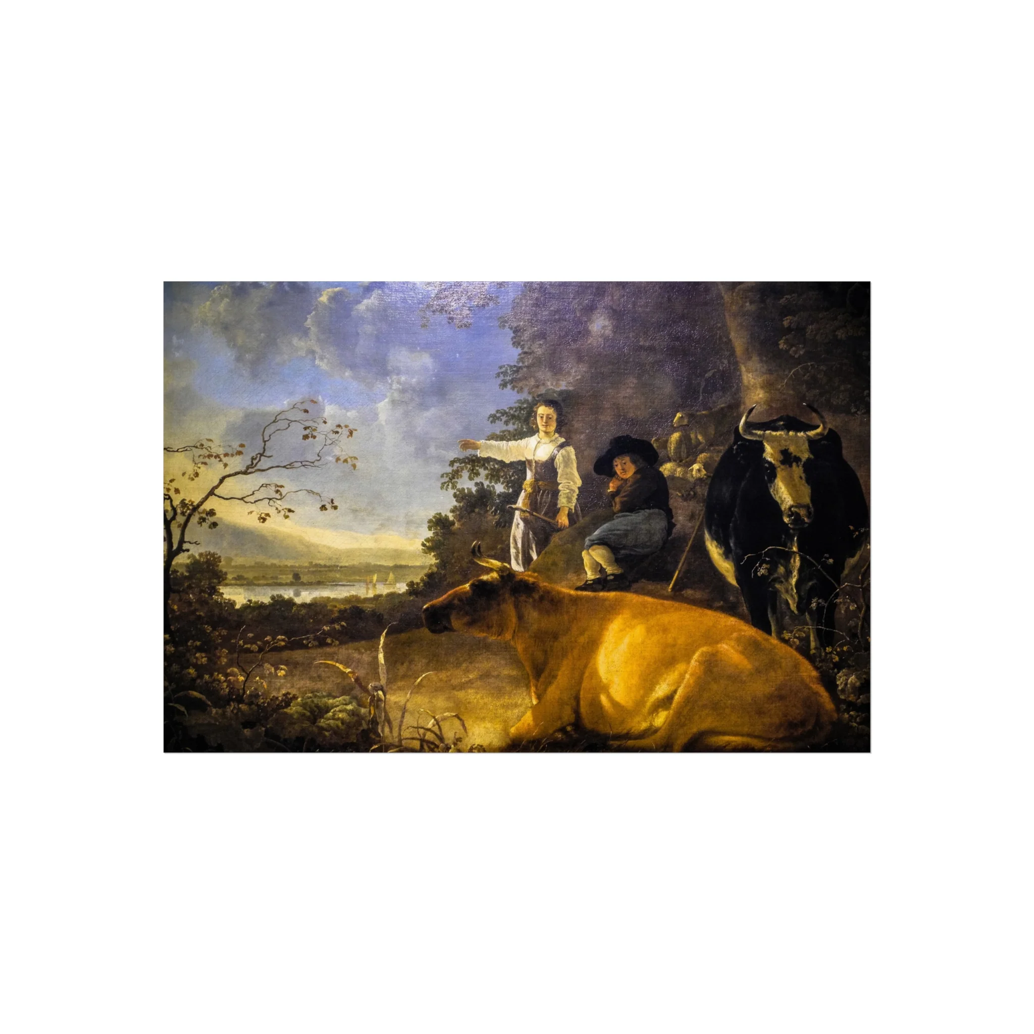 Aelbert Cuyp - Cattle with Shepherds | Fine Art Poster - Image 4