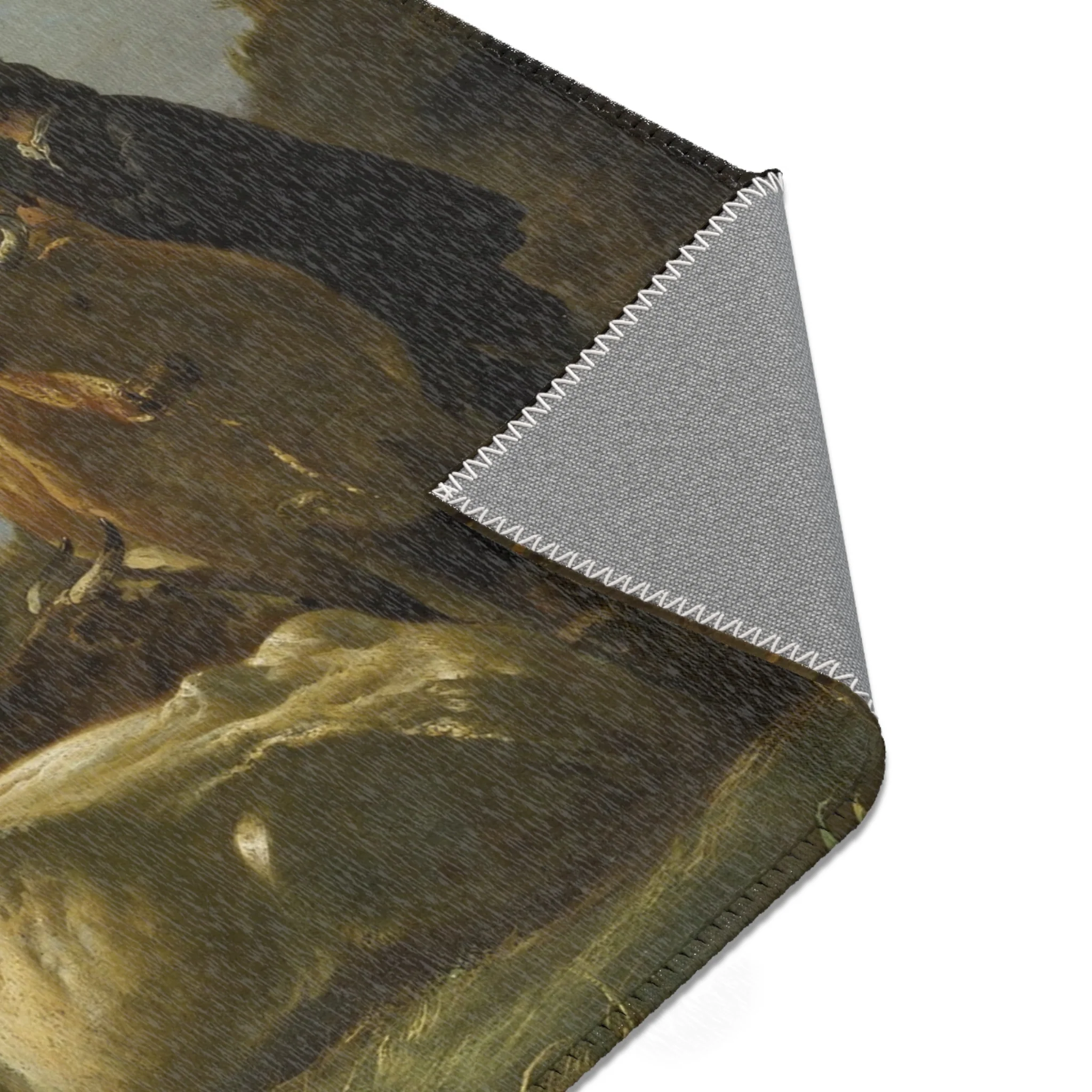 Aelbert Cuyp - Peasants with Four Cows by the River Merwede - WGA5825 | Area Rug - Image 15
