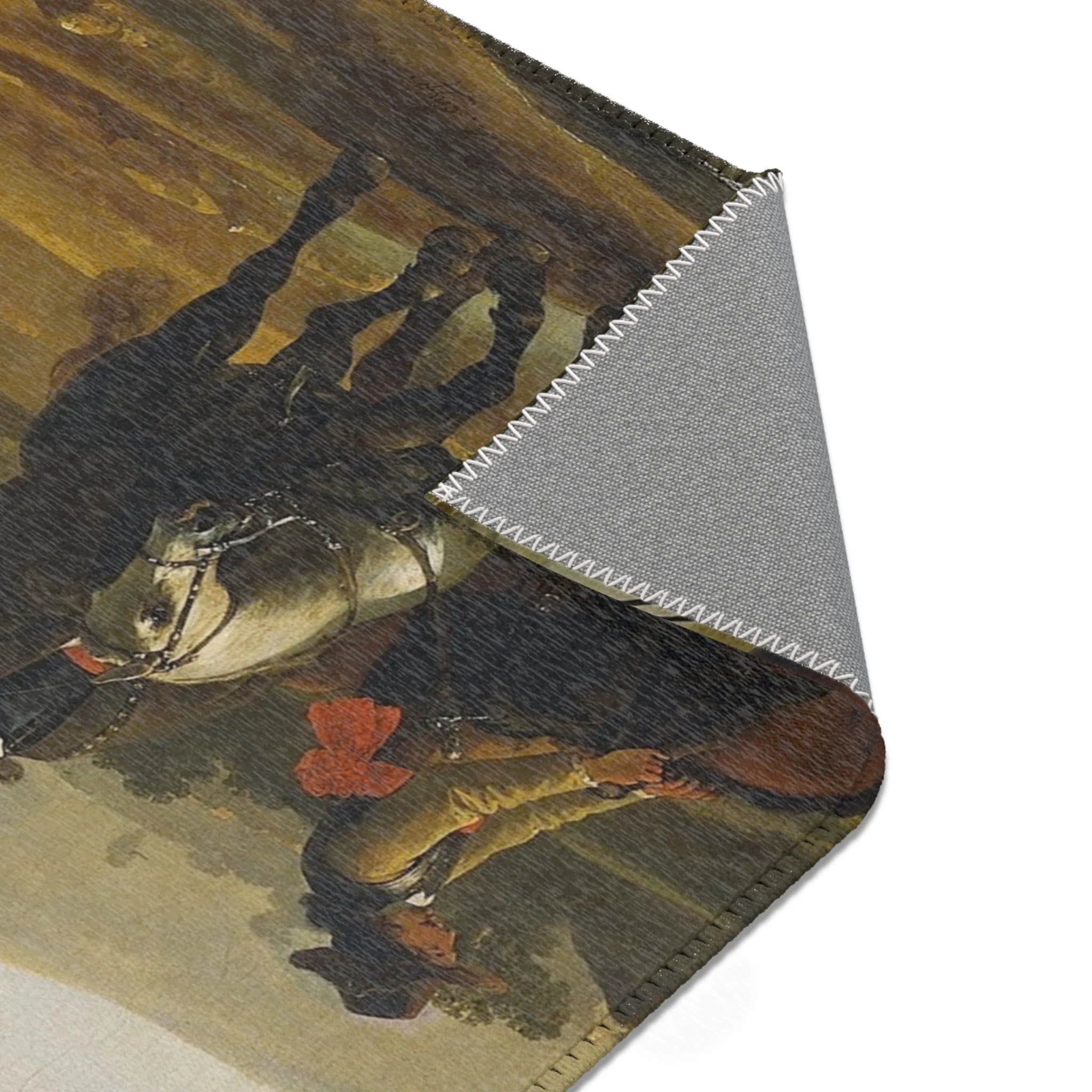 Aelbert Cuyp - Rivierlandschap met ruiters - Google Art Project | Area Rug - Image 9